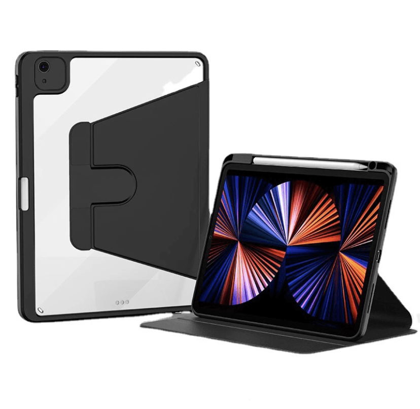 Rotatory Flip Stand Case Cover For Apple iPad 10th Generations Cover iPad Cover 10.9 Inch - Black - Guleel