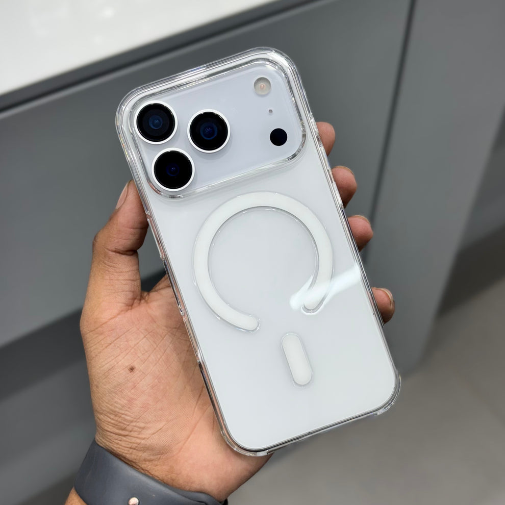 Premium Transparent MagSafe Clear Case for iPhone | Shockproof TPU Back Cover with Camera Protection