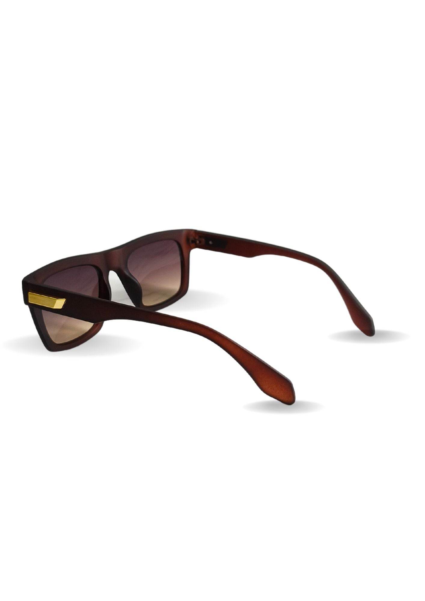 EYEWEAR Unisex Adult Stylish Bold Look Framed Sunglasses - Brown - Guleel
