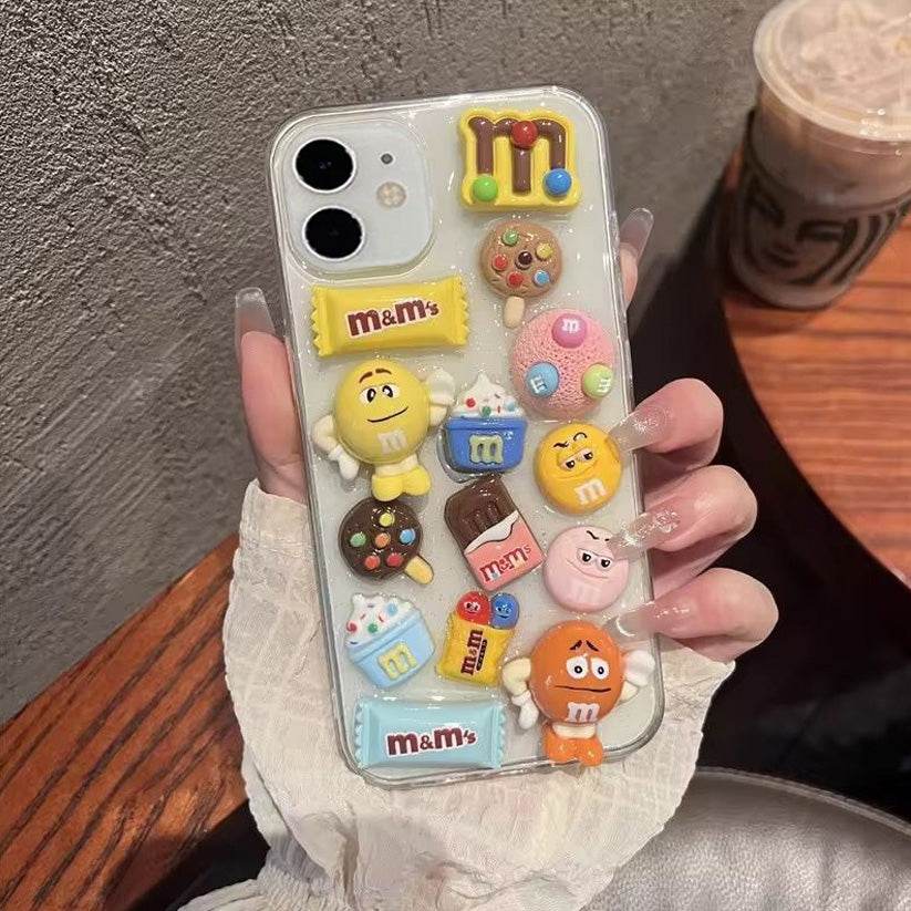 Premium Shockproof 3D Chocolate Chip Beans Transparent Clear Case - Guleel