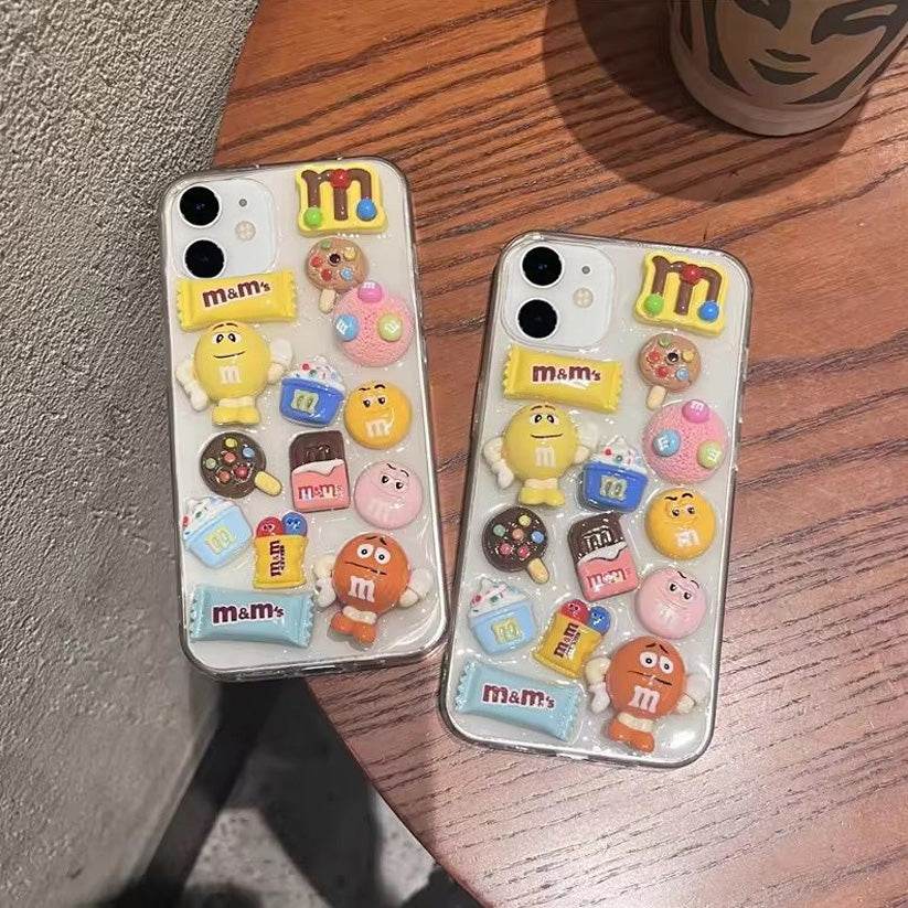 Premium Shockproof 3D Chocolate Chip Beans Transparent Clear Case - Guleel