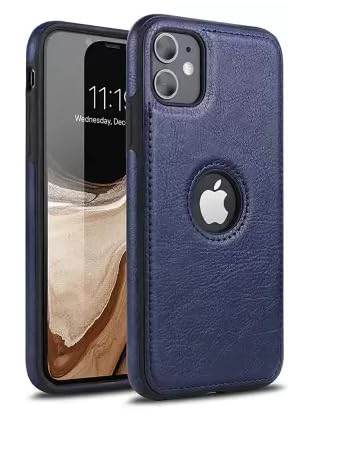 Premium Leather Back Case Cover - Blue - Guleel