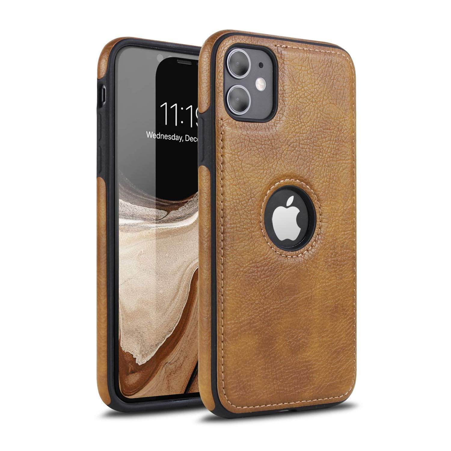 Premium Leather Back Case Cover - Brown - Guleel