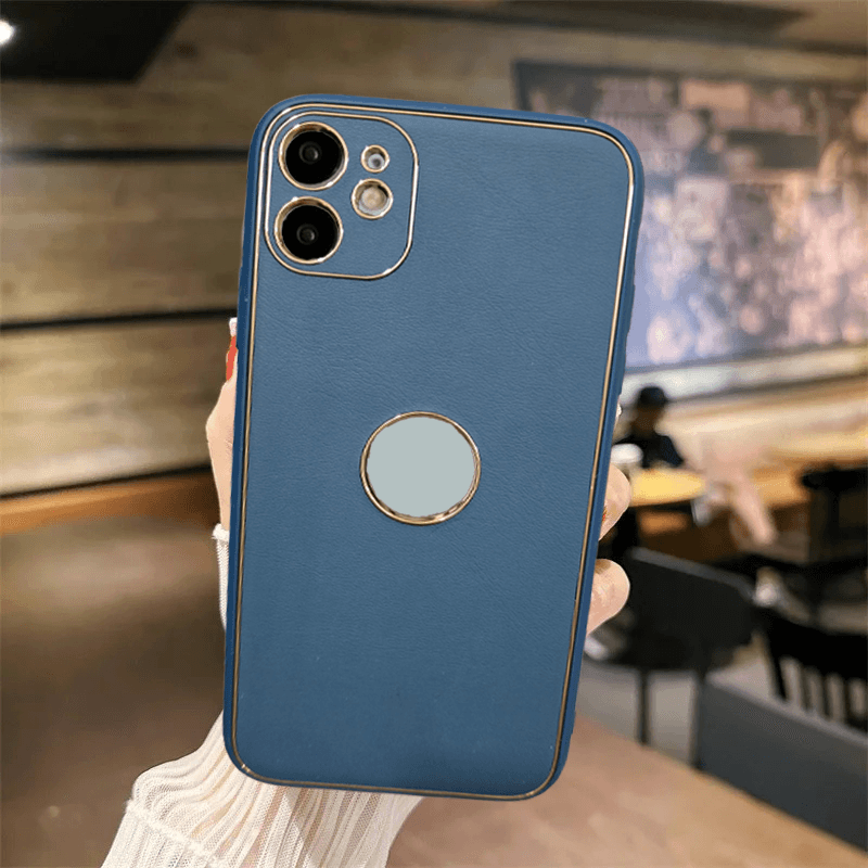 iPhone 11 Premium Shockproof Leather Case Cover - Blue - Guleel