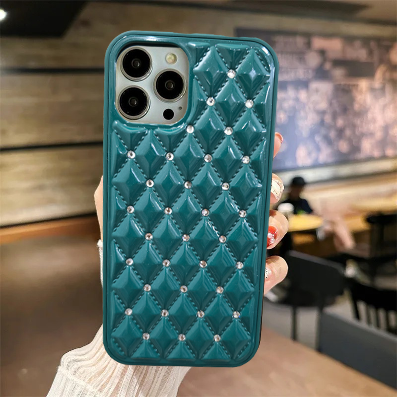 iPhone 12 Pro Premium Diamond Glass  Case Cover - Green
