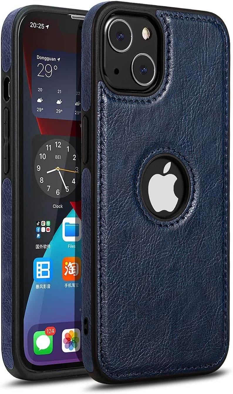Premium Leather Back Case Cover - Blue - Guleel