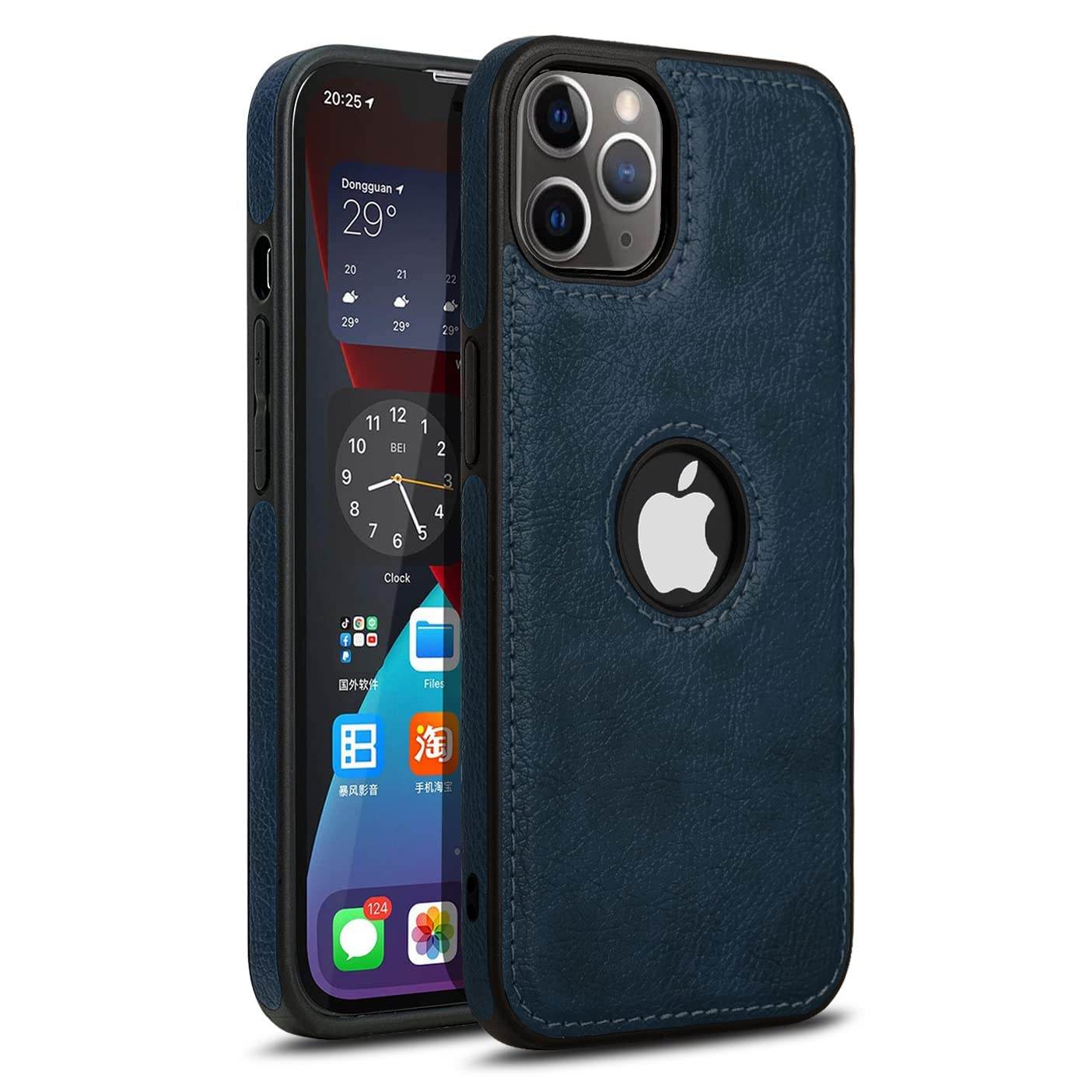 Premium Leather Back Case Cover - Blue - Guleel
