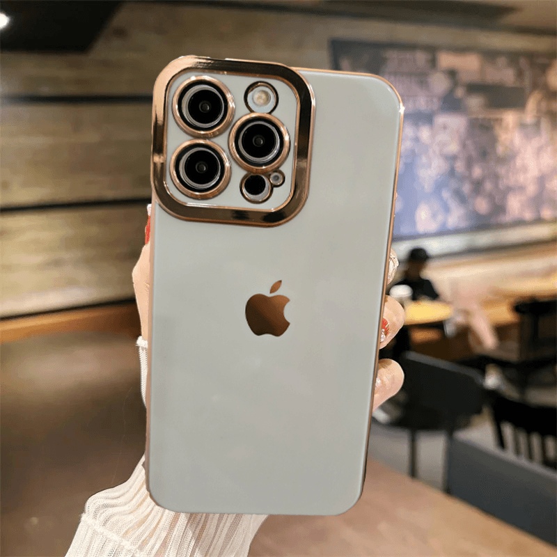 iPhone 13 Pro Premium Logo Silicon Case - White - Guleel