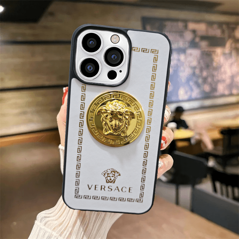 iPhone 13 Pro Premium Versace Case - White - Guleel