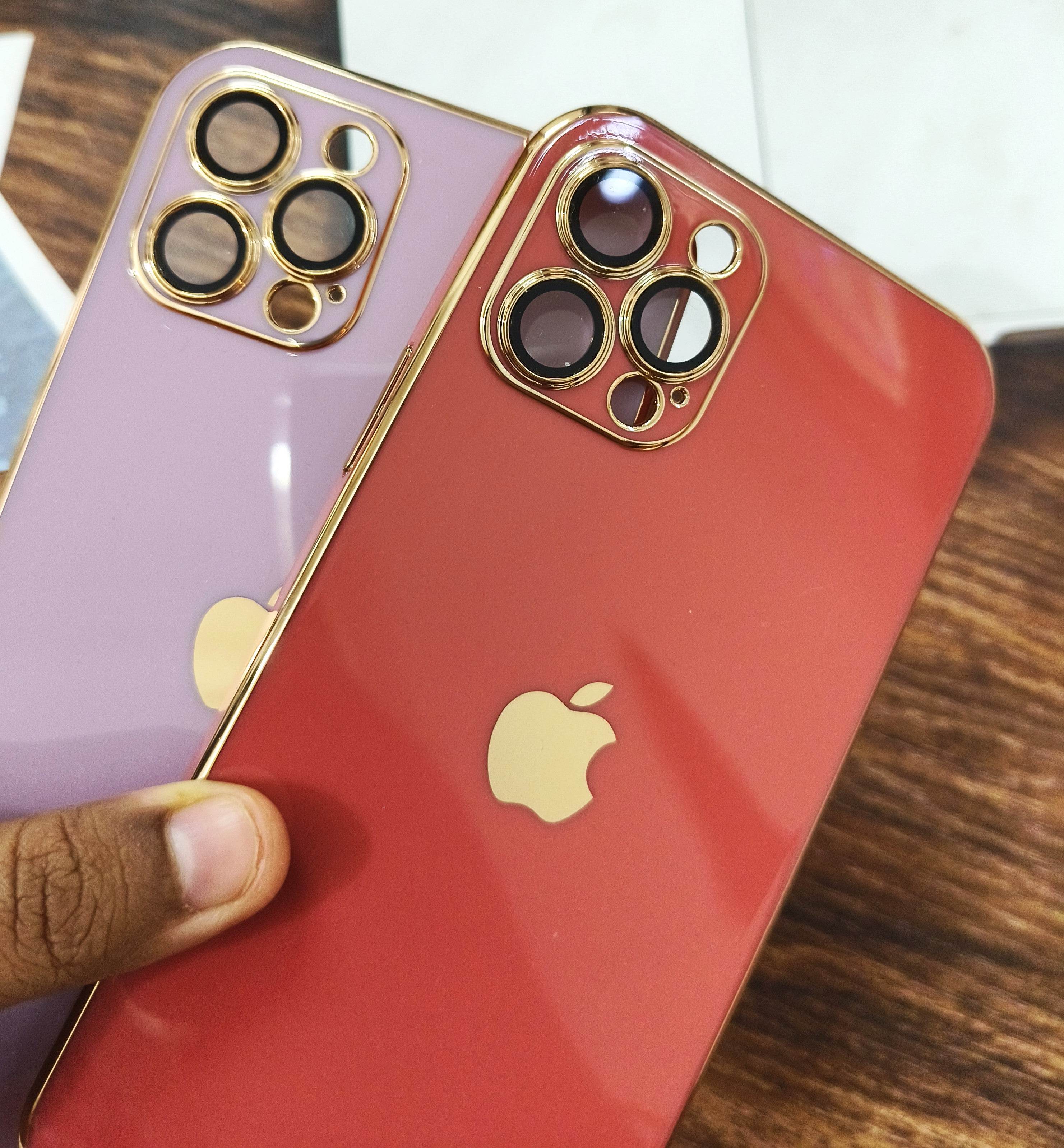 iPhone 12 Pro Silicone Camera Lens Protection Back Cover - Lavender - Guleel