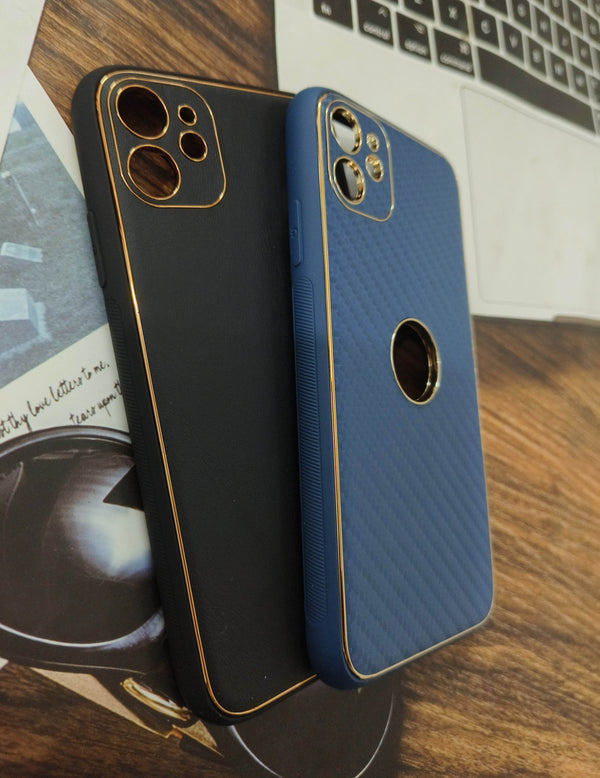 iPhone 11 Premium Leather Finish Case - Black - Guleel