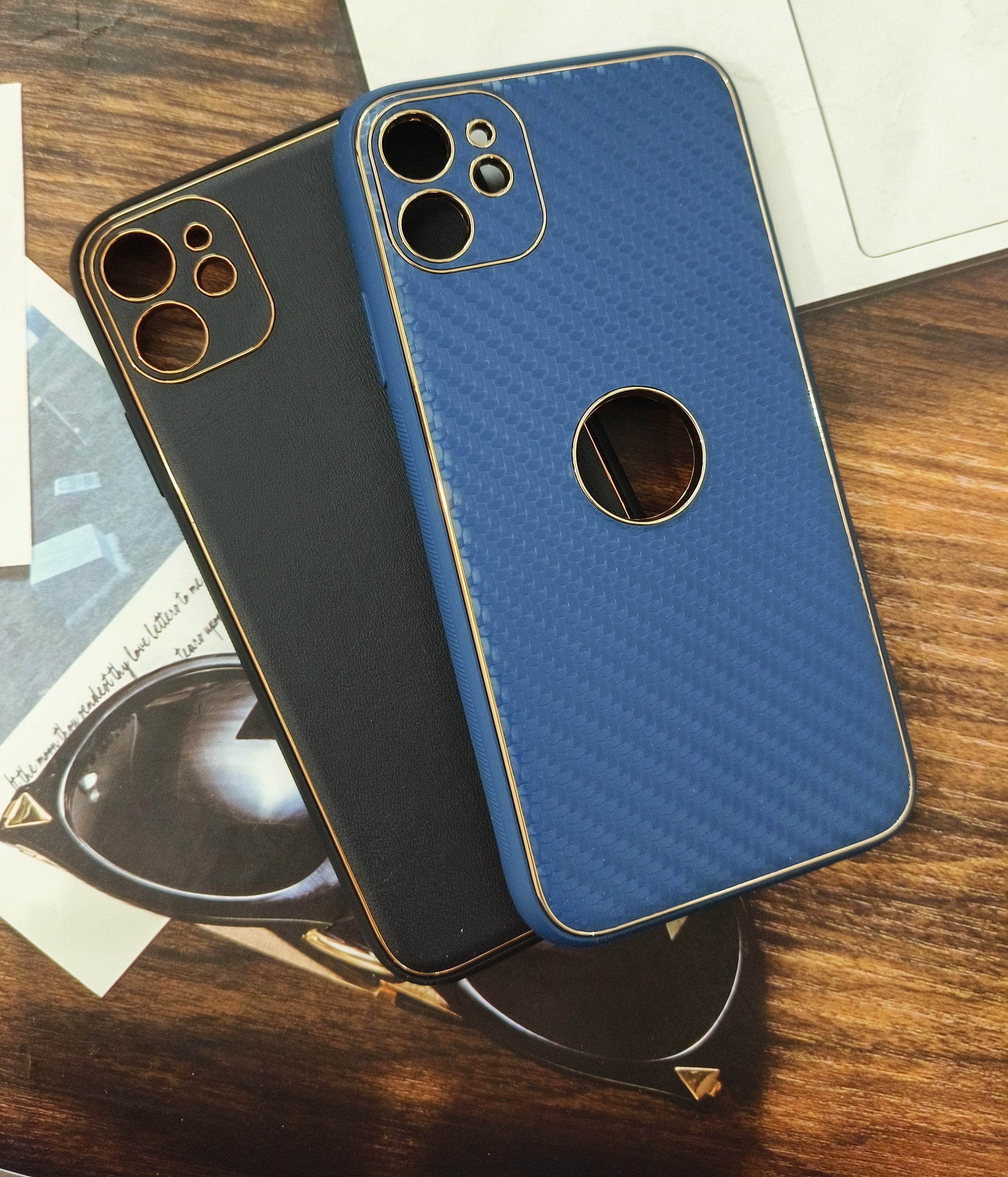 iPhone 11 Premium Leather Finish Case - Black - Guleel