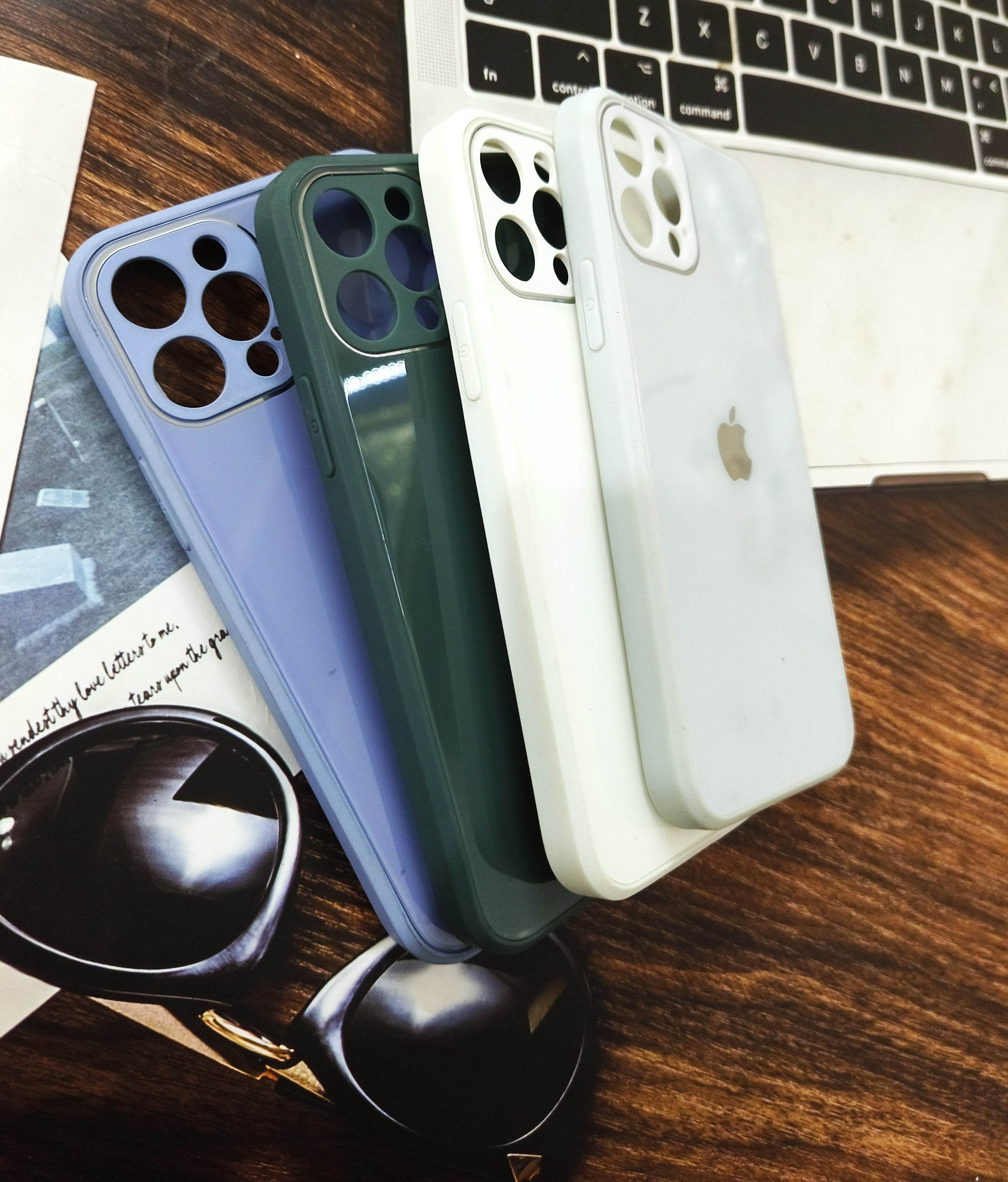 iPhone 12 Pro Premium Glass Camera Protection Case - White - Guleel