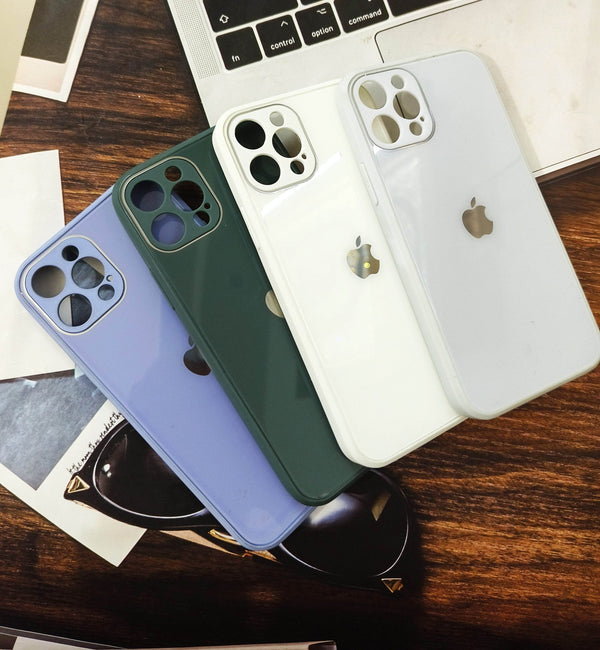 iPhone 12 Pro Premium Glass Camera Protection Case - Blue - Guleel