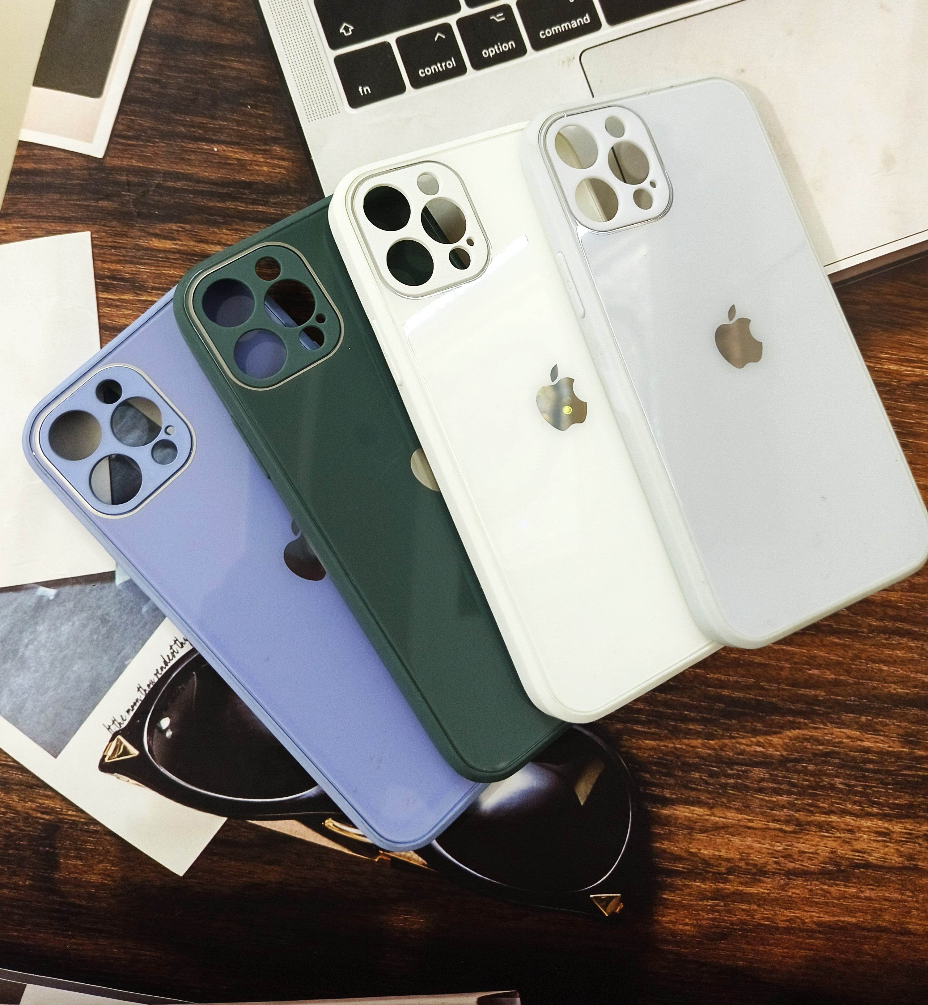 iPhone 12 Pro Premium Glass Camera Protection Case - Sky Blue - Guleel