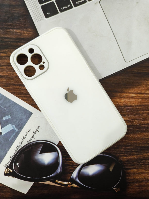 iPhone 12 Pro Premium Glass Camera Protection Case - White - Guleel