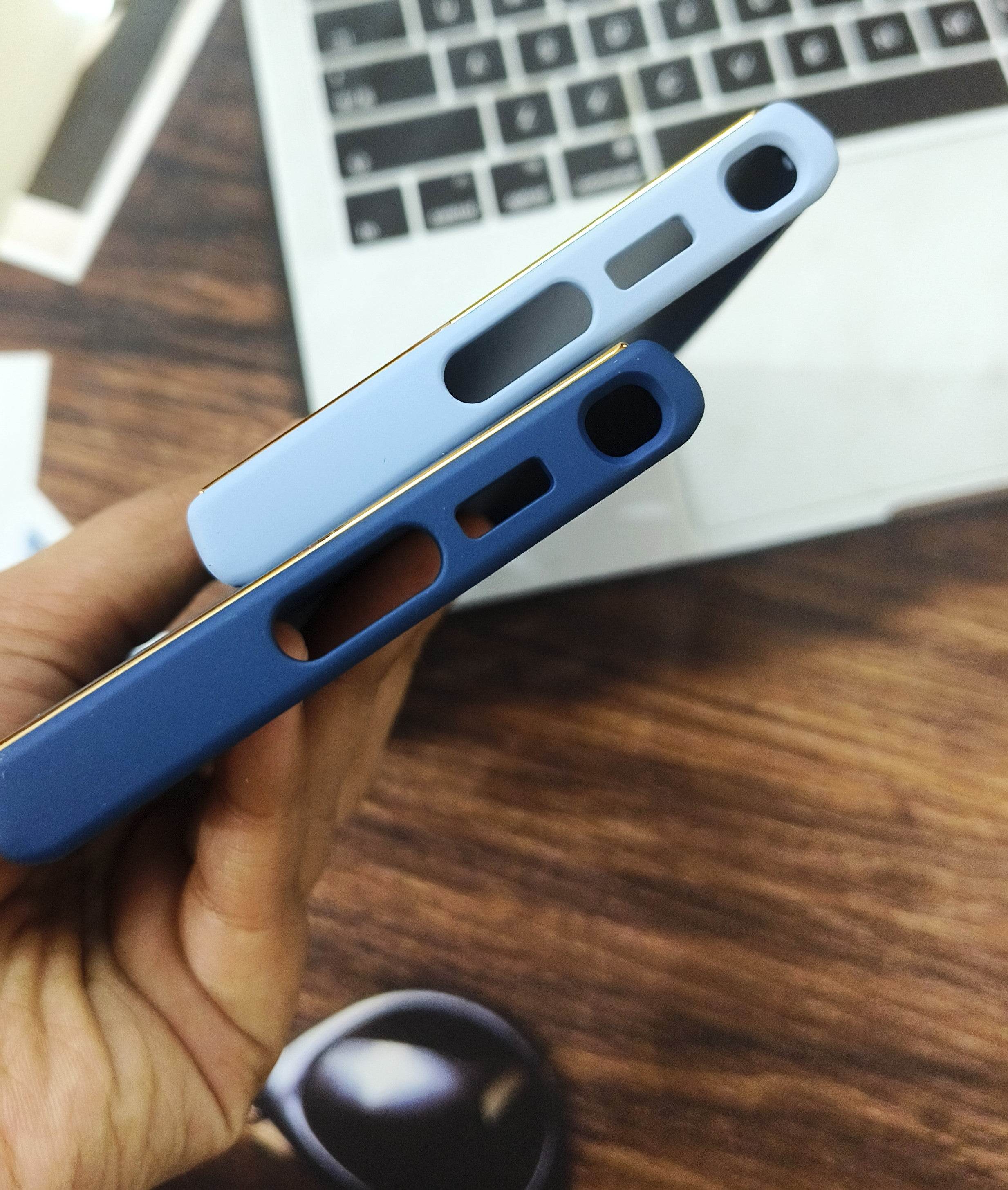 Galaxy S23 Ultra Premium Leather Camera Protection Case - Light Blue - Guleel