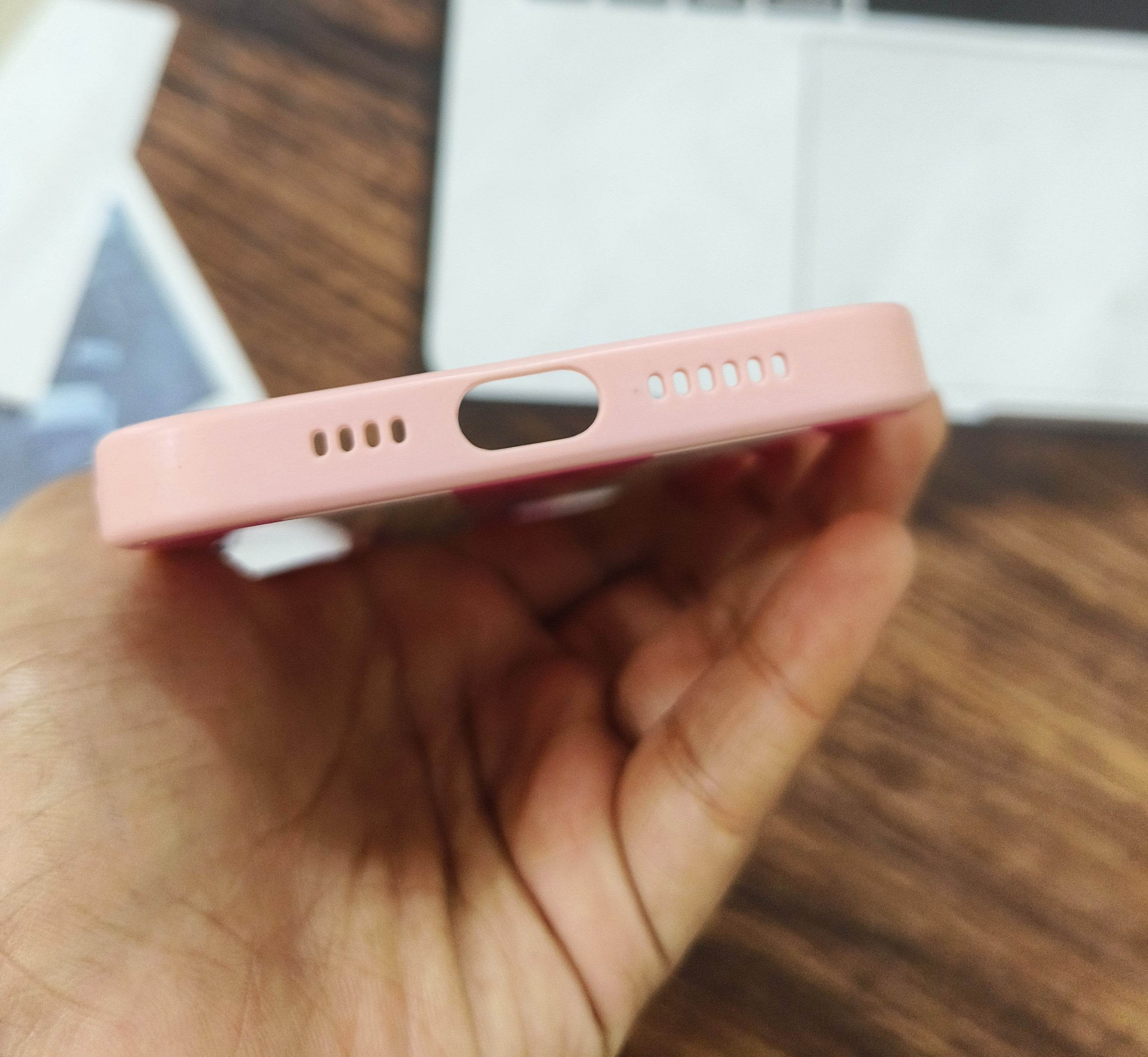 iPhone 12 Pro Max Premium Victoria Secret Glass Finish Case - Pink - Guleel