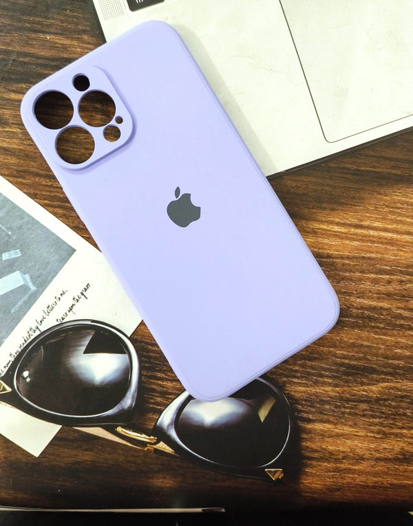 iPhone 13 Pro Max Premium Silicone Logo Camera Protection Case - Lavender - Guleel