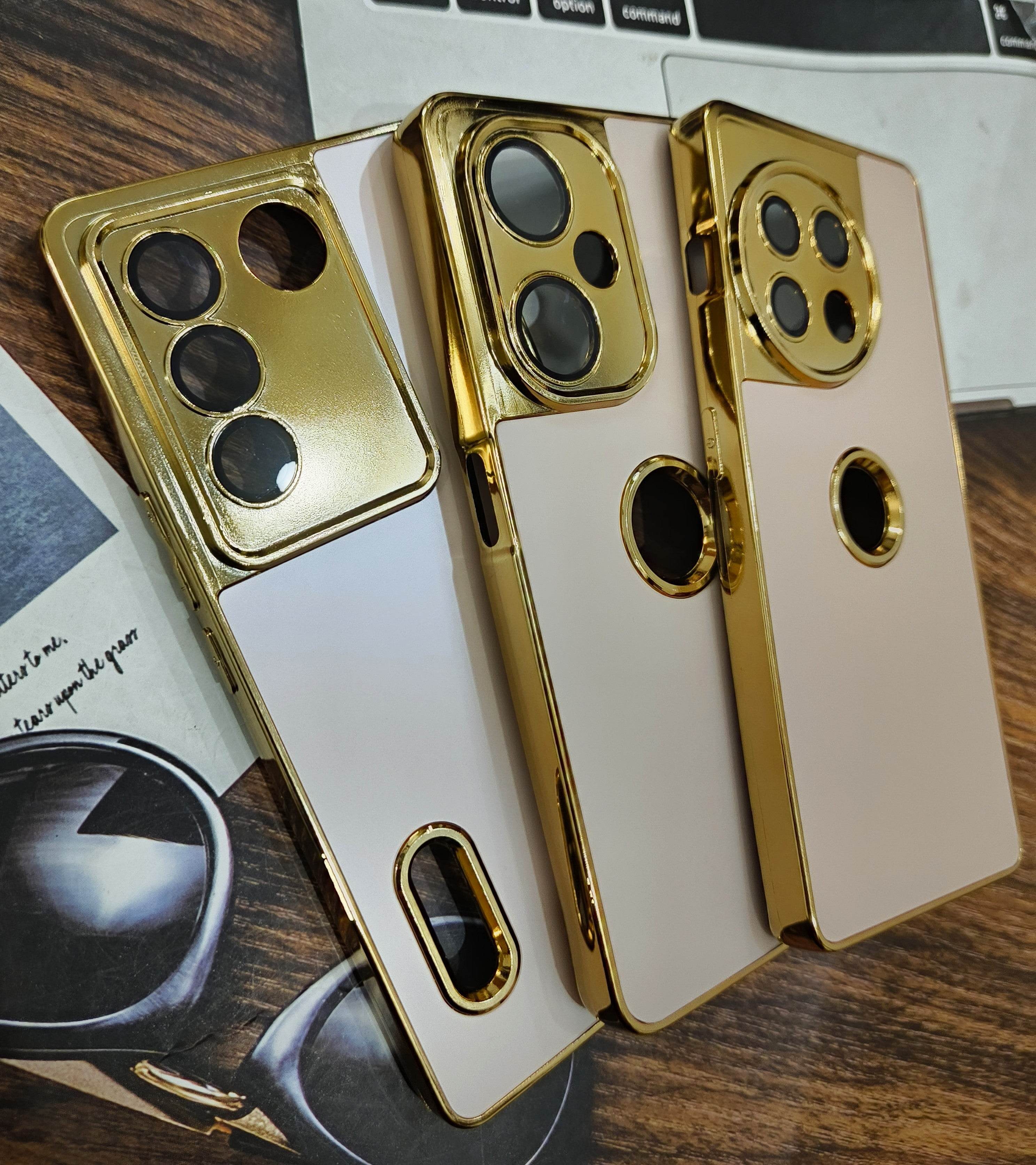 OnePlus 11R 5G Premium Silicone Scratch Proof Case Cover - Gold - Guleel