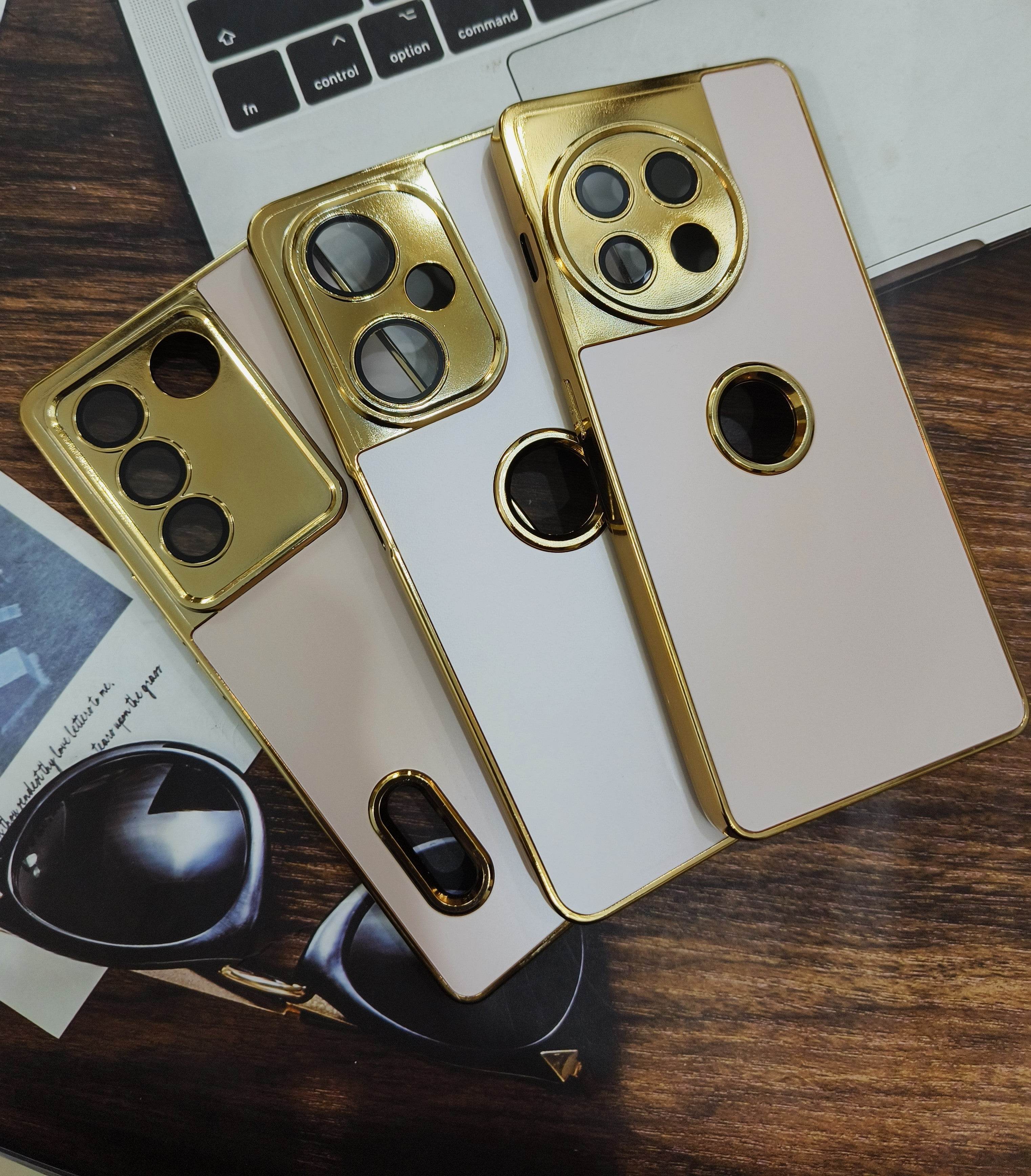 Vivo V27 Pro 5G Premium Silicone Scratch Proof Case Cover - Gold - Guleel