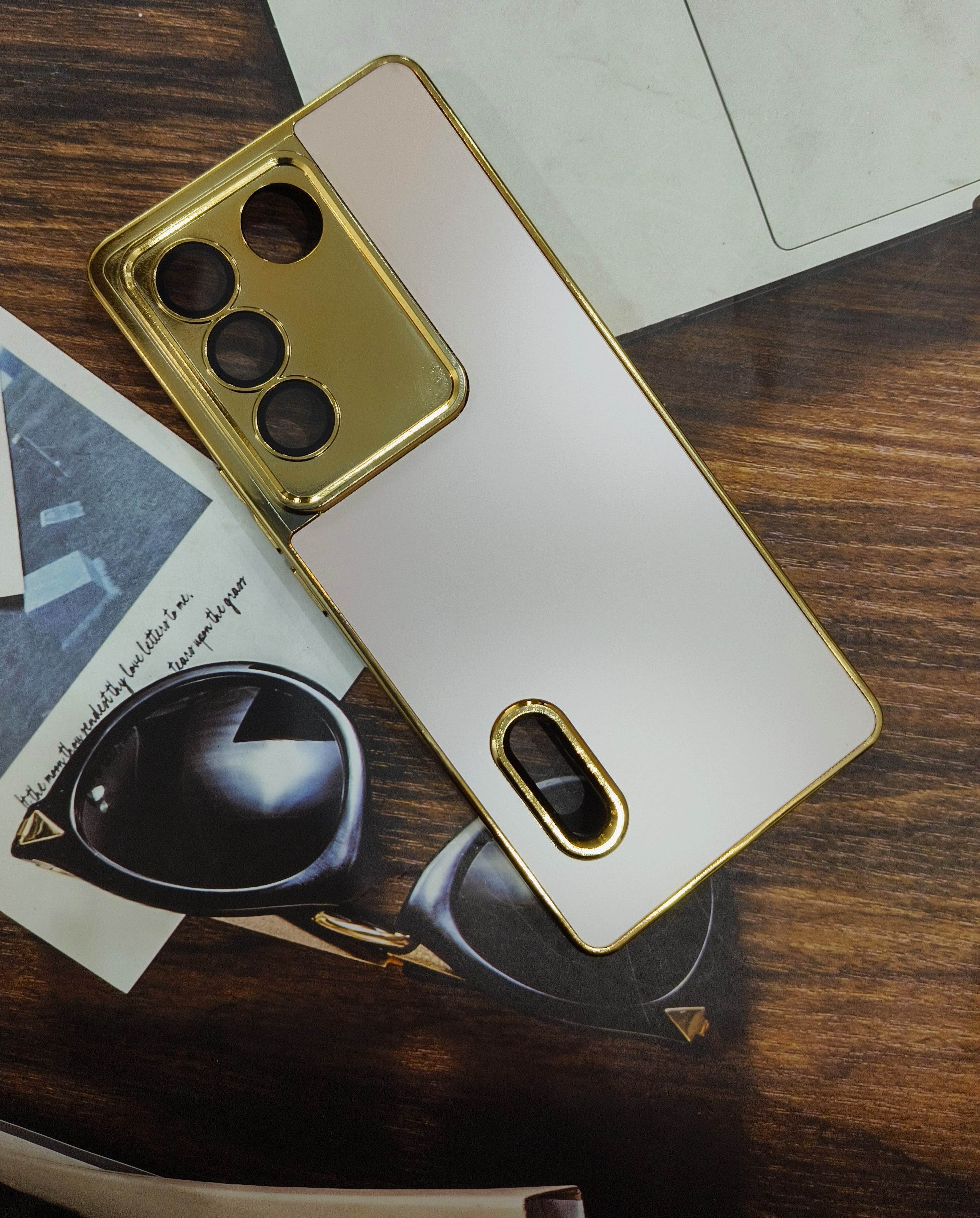 Vivo V27 Pro 5G Premium Silicone Scratch Proof Case Cover - Gold - Guleel