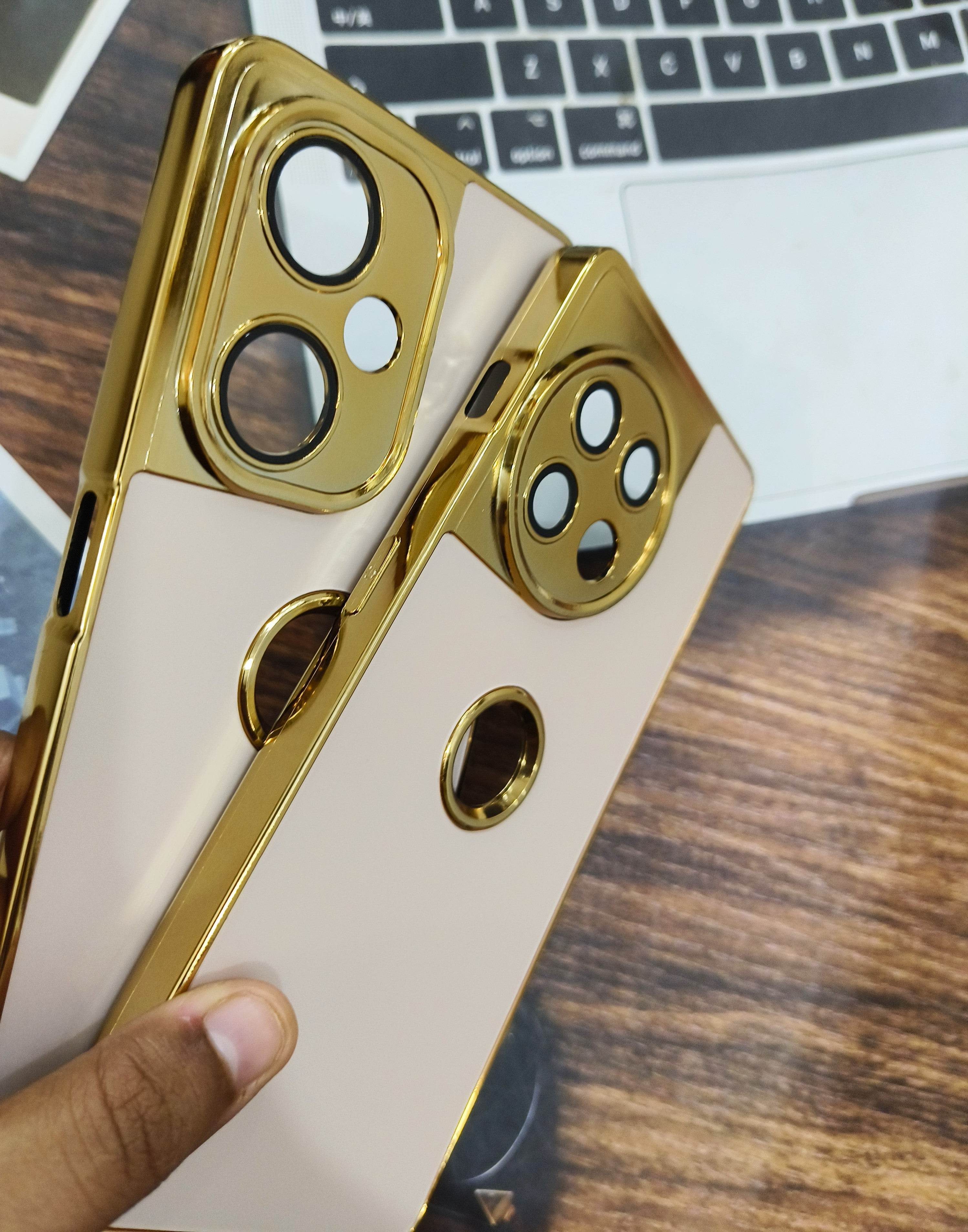 OnePlus Nord CE 3 Lite 5G Premium Silicone Scratch Proof Case Cover - Gold - Guleel