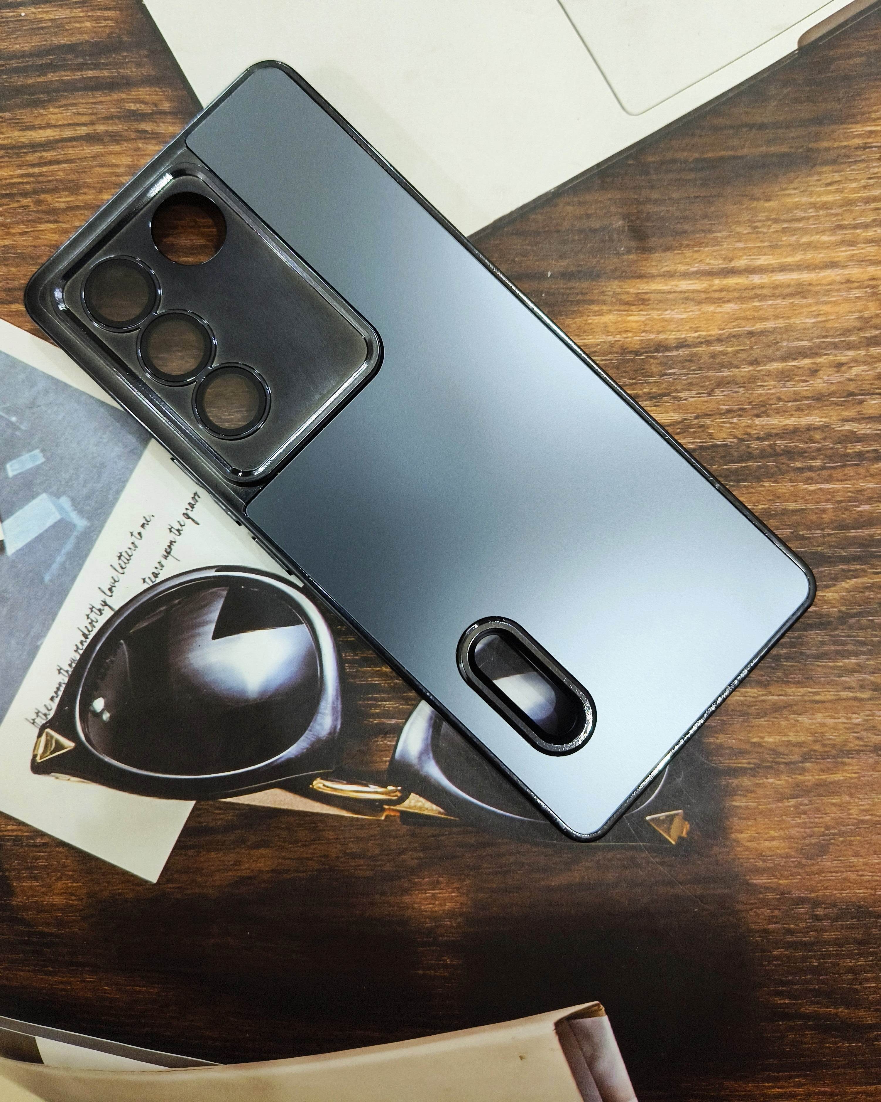 Vivo V27 Pro Premium Silicone Scratch Proof Case Cover - Matte Black - Guleel