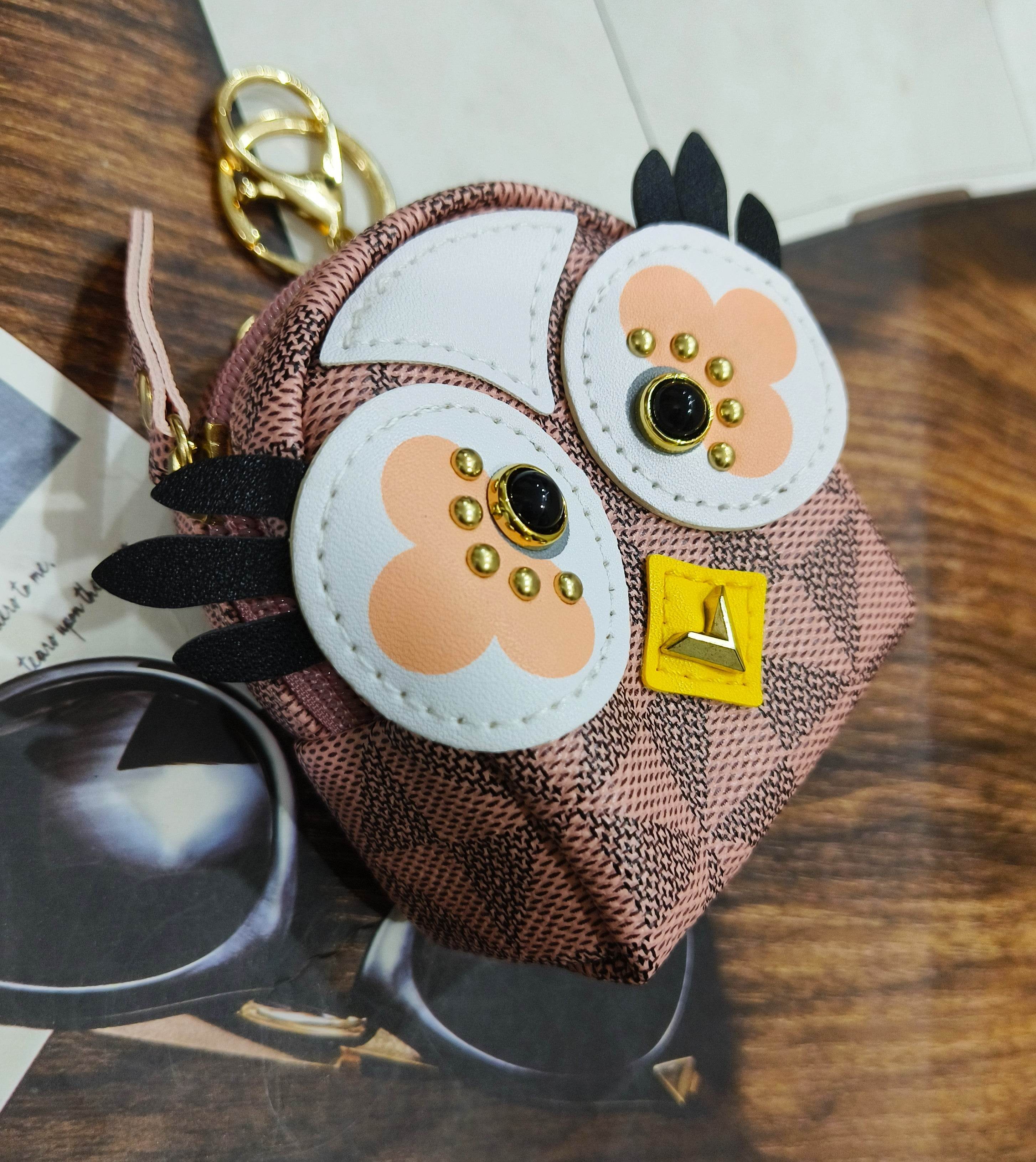 Universal Cartoon Accessories Leather Organizer Case Cover for Portable Charger, Cables, Earphone, Cord, SD Card - Rose Gold - Guleel