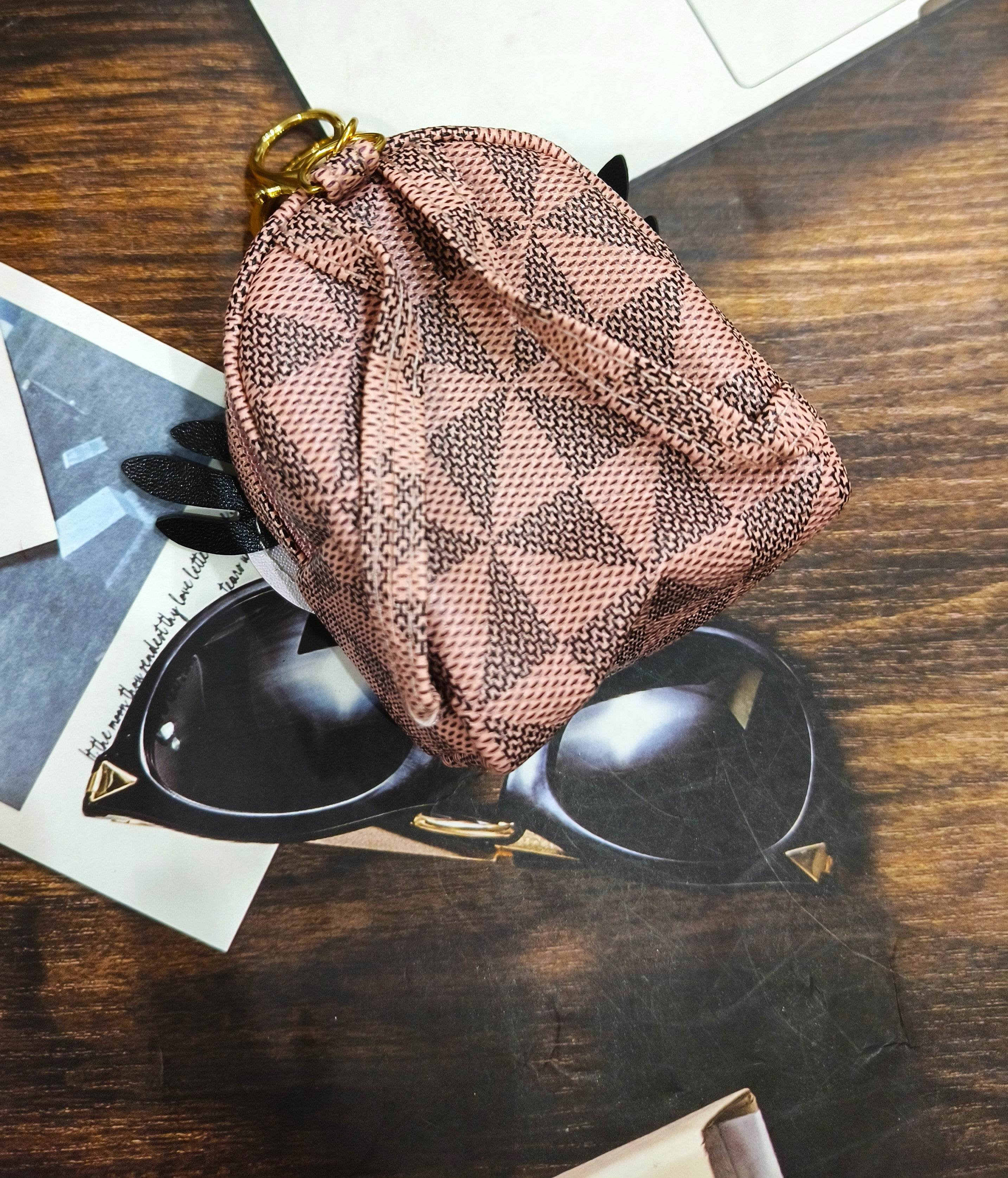Universal Cartoon Accessories Leather Organizer Case Cover for Portable Charger, Cables, Earphone, Cord, SD Card - Rose Gold - Guleel