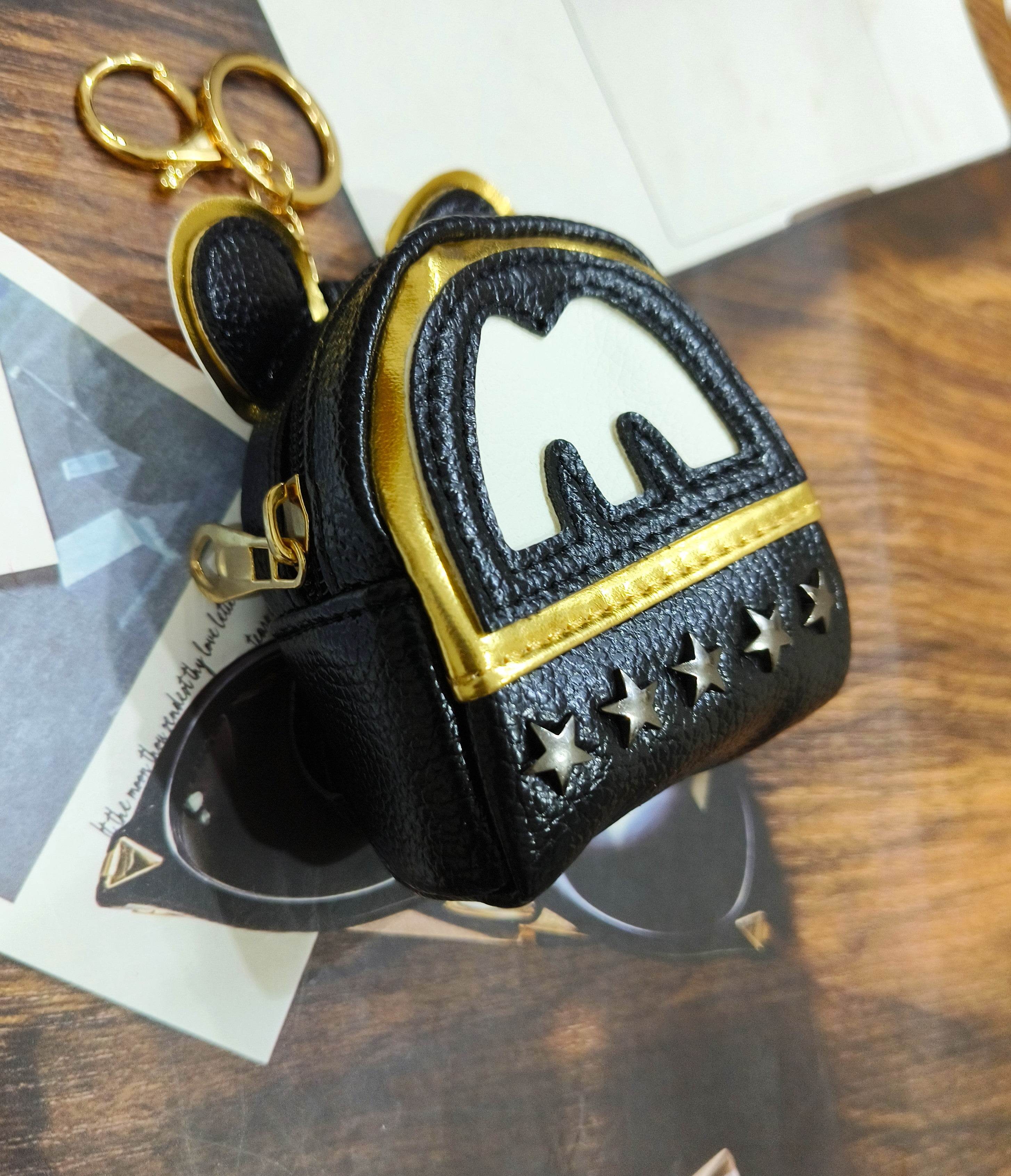 Universal Cartoon Accessories Leather Organizer Case Cover for Portable Charger, Cables, Earphone, Cord, SD Card - Black M M - Guleel