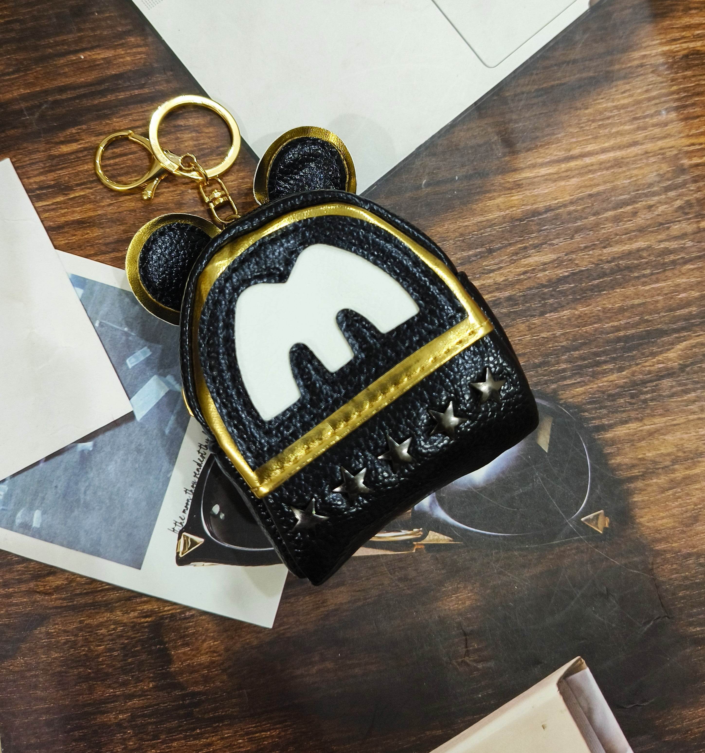 Universal Cartoon Accessories Leather Organizer Case Cover for Portable Charger, Cables, Earphone, Cord, SD Card - Black M M - Guleel