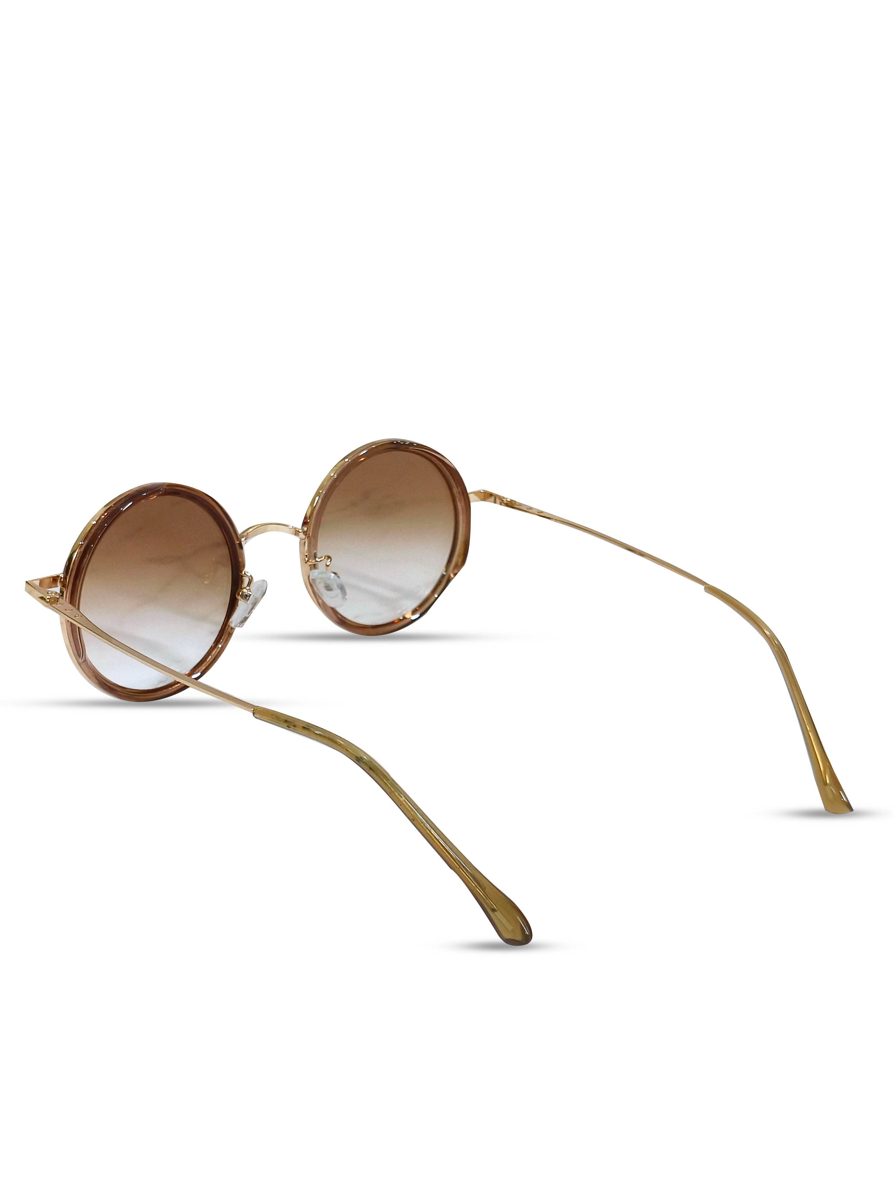 EYEWEAR Unisex Adult Stylish Sunglasses - Gold - Guleel