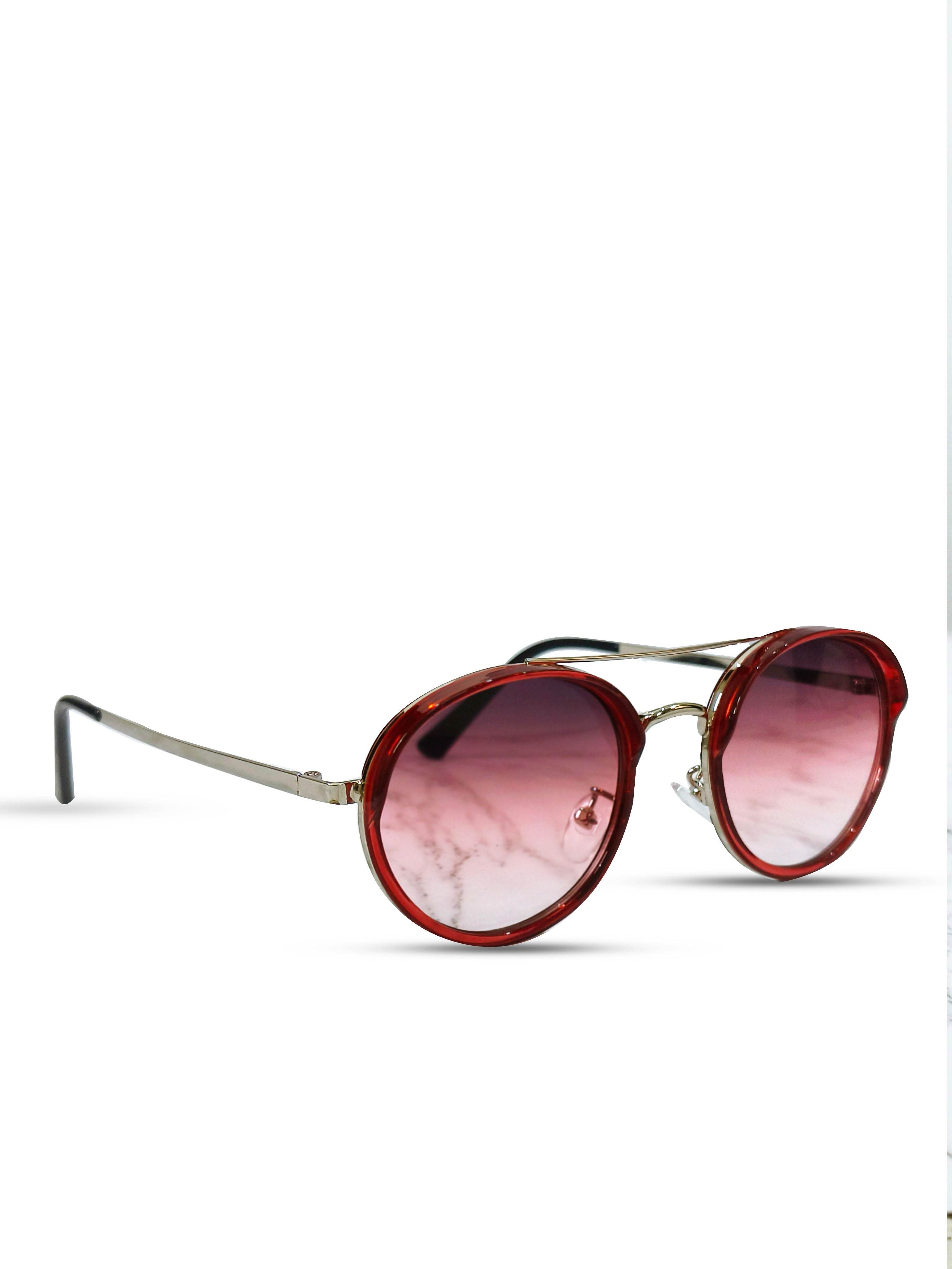 EYEWEAR Unisex Adult Stylish Sunglasses - Red Black Gradient - Guleel