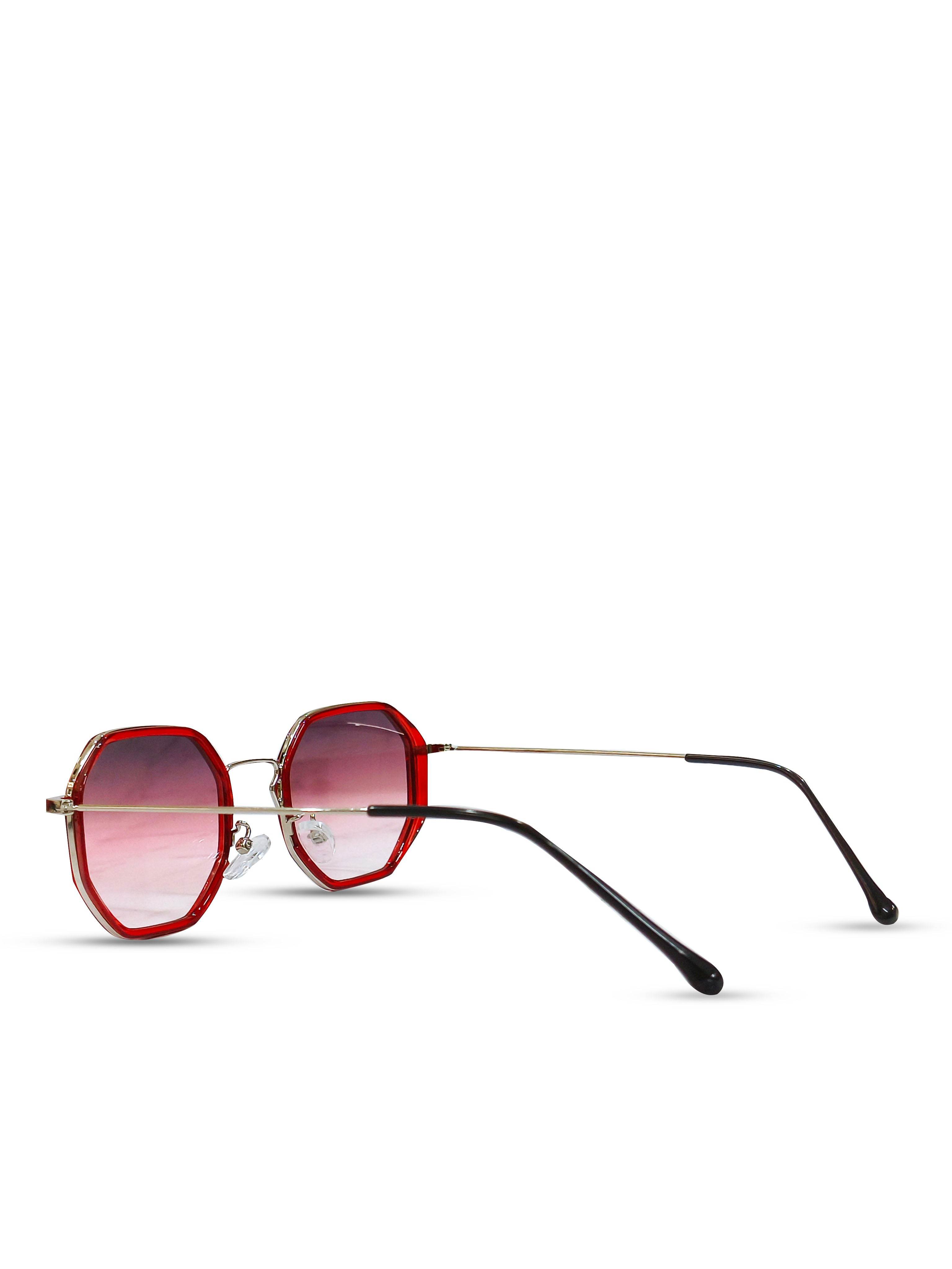 EYEWEAR Unisex Adult Stylish Sunglasses - Red Black Gradient - Guleel