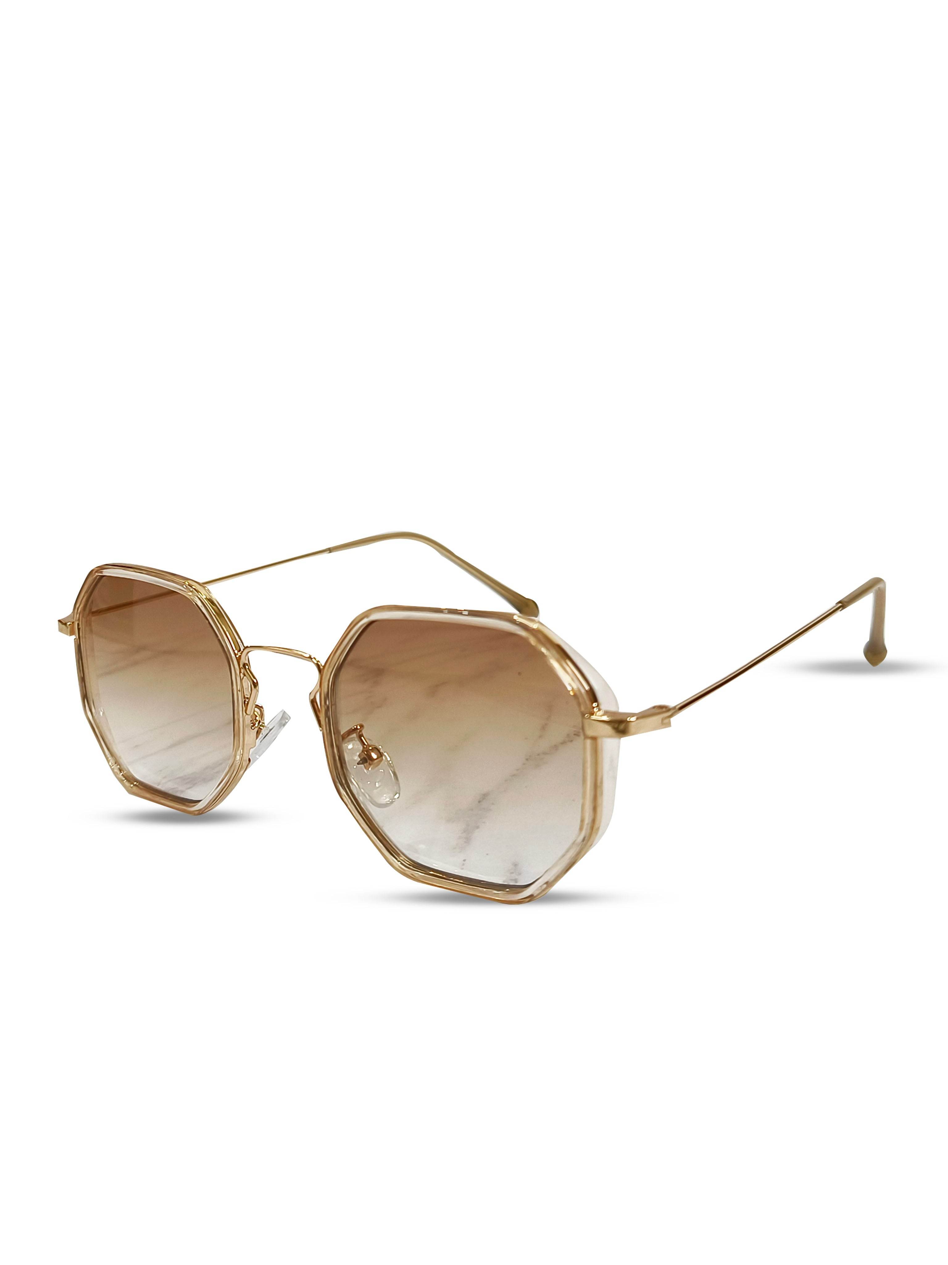 EYEWEAR Unisex Adult Stylish Sunglasses - Shining Gold - Guleel