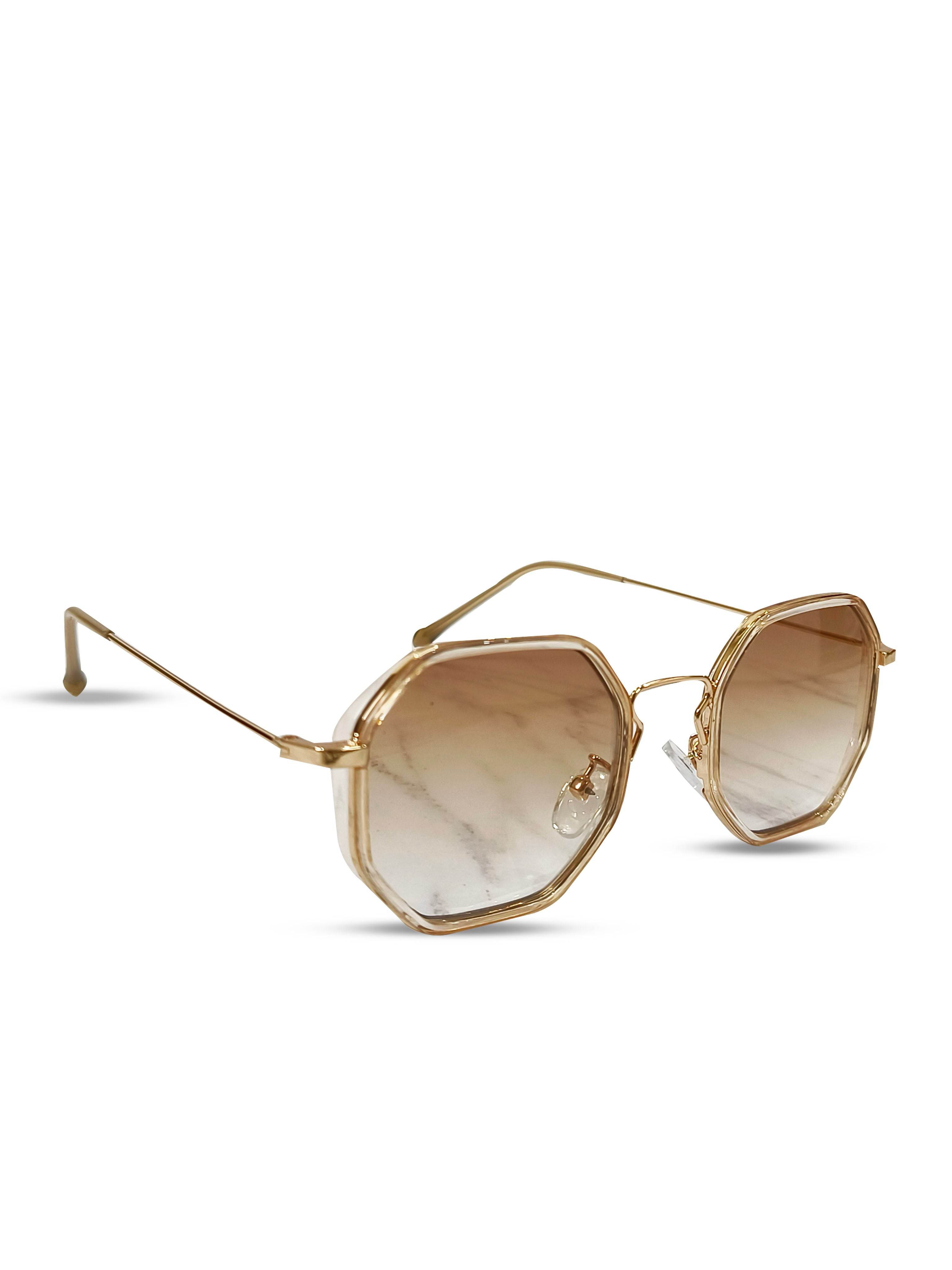 EYEWEAR Unisex Adult Stylish Sunglasses - Shining Gold - Guleel