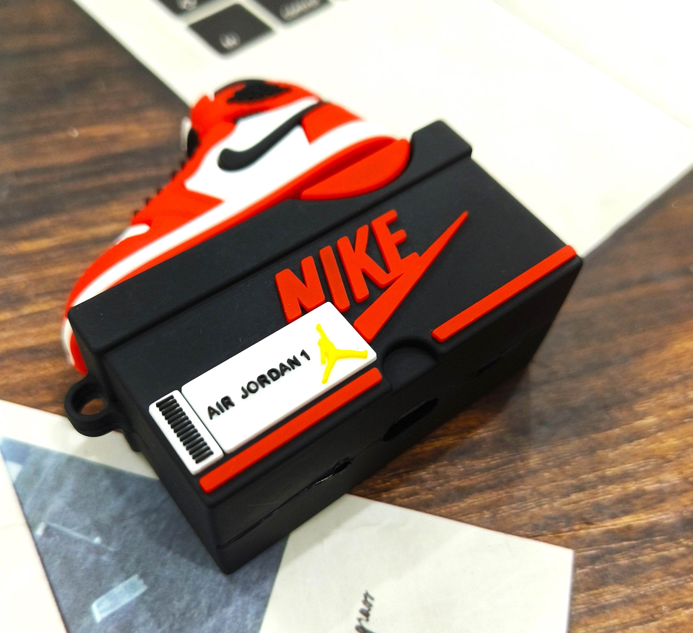 Airpods Pro 2 Sneaker Style Shoe Box Case Cover - Red Black - Guleel