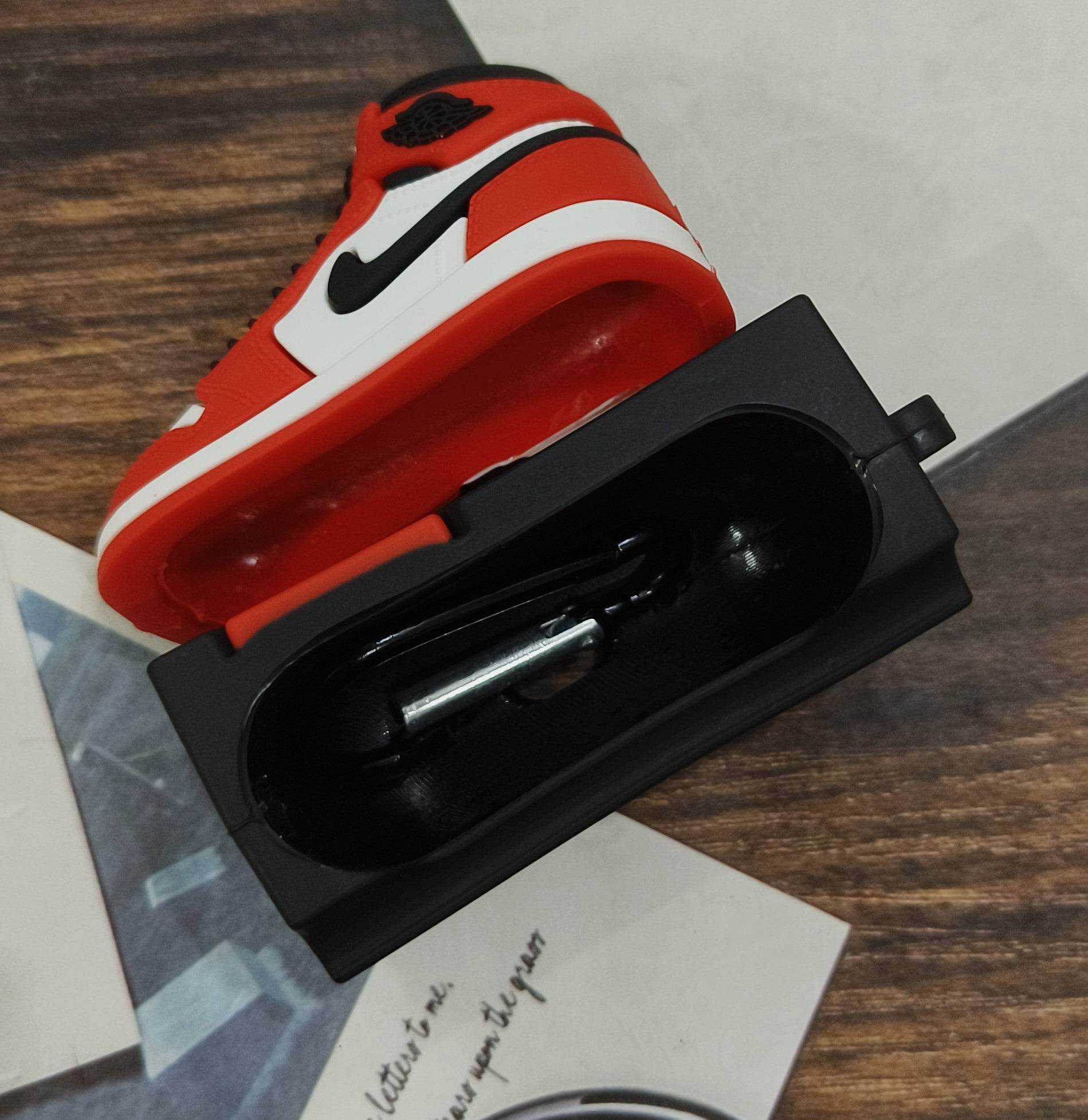 Airpods Pro Sneaker Style Shoe Box Case Cover - Red Black - Guleel
