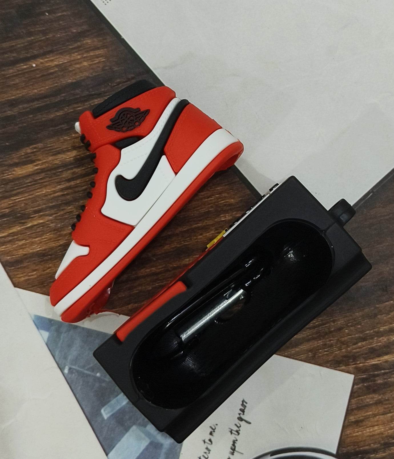 Airpods Pro 2 Sneaker Style Shoe Box Case Cover - Red Black - Guleel