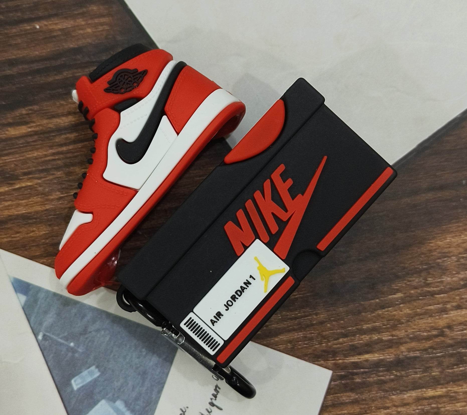 Airpods Pro 2 Sneaker Style Shoe Box Case Cover - Red Black - Guleel