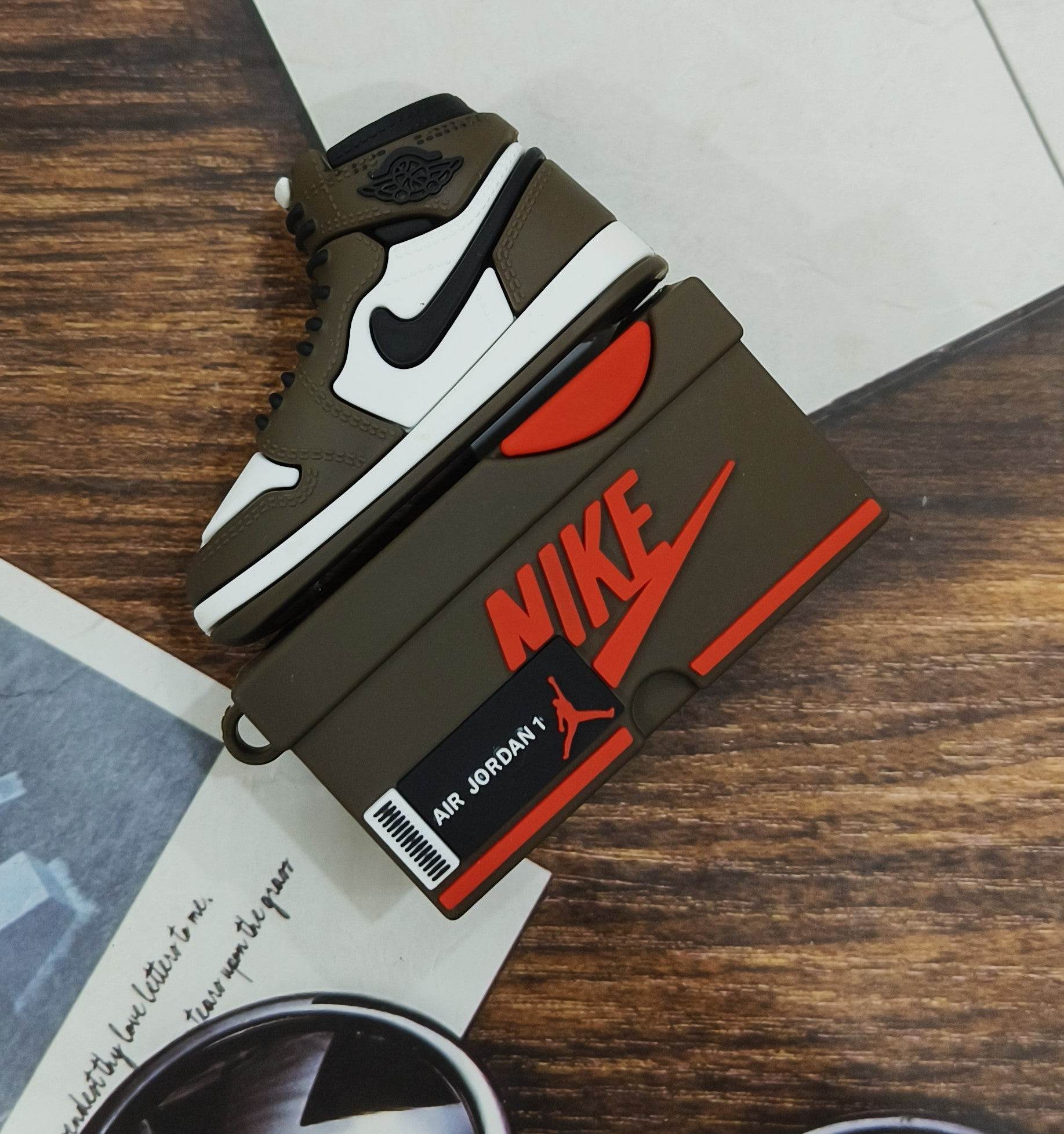 Airpods Pro Sneaker Style Shoe Box Case Cover - Brown - Guleel