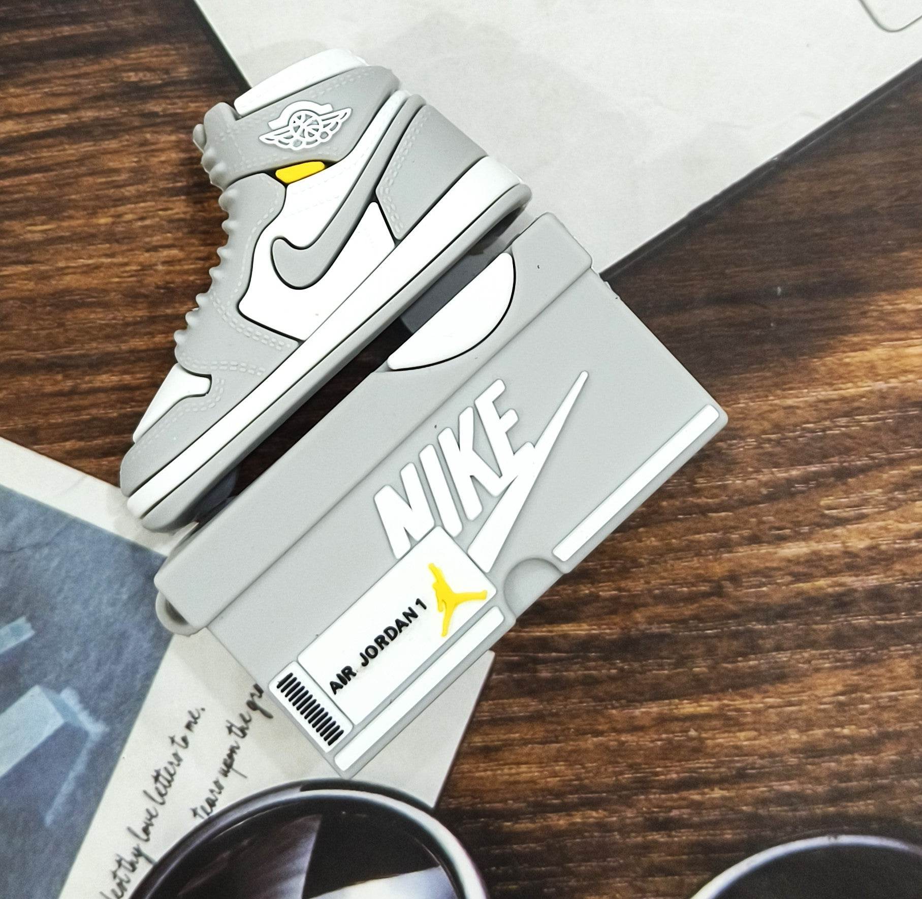 Airpods Pro Sneaker Style Shoe Box Case Cover - Light Grey - Guleel