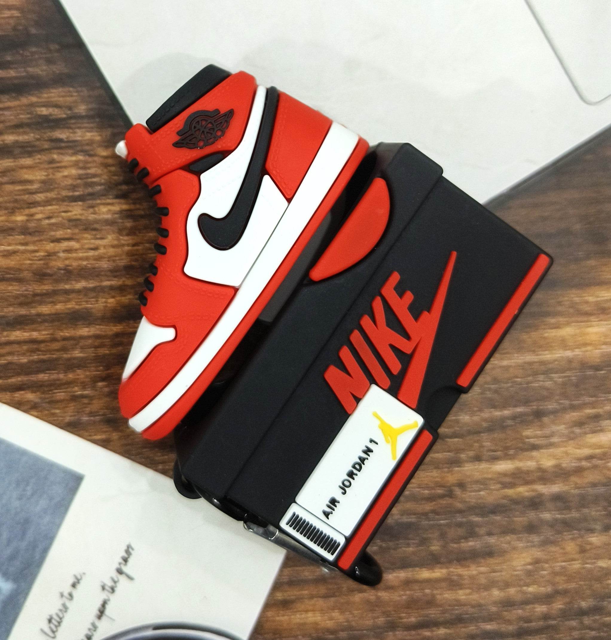 Airpods Pro Sneaker Style Shoe Box Case Cover - Red Black - Guleel