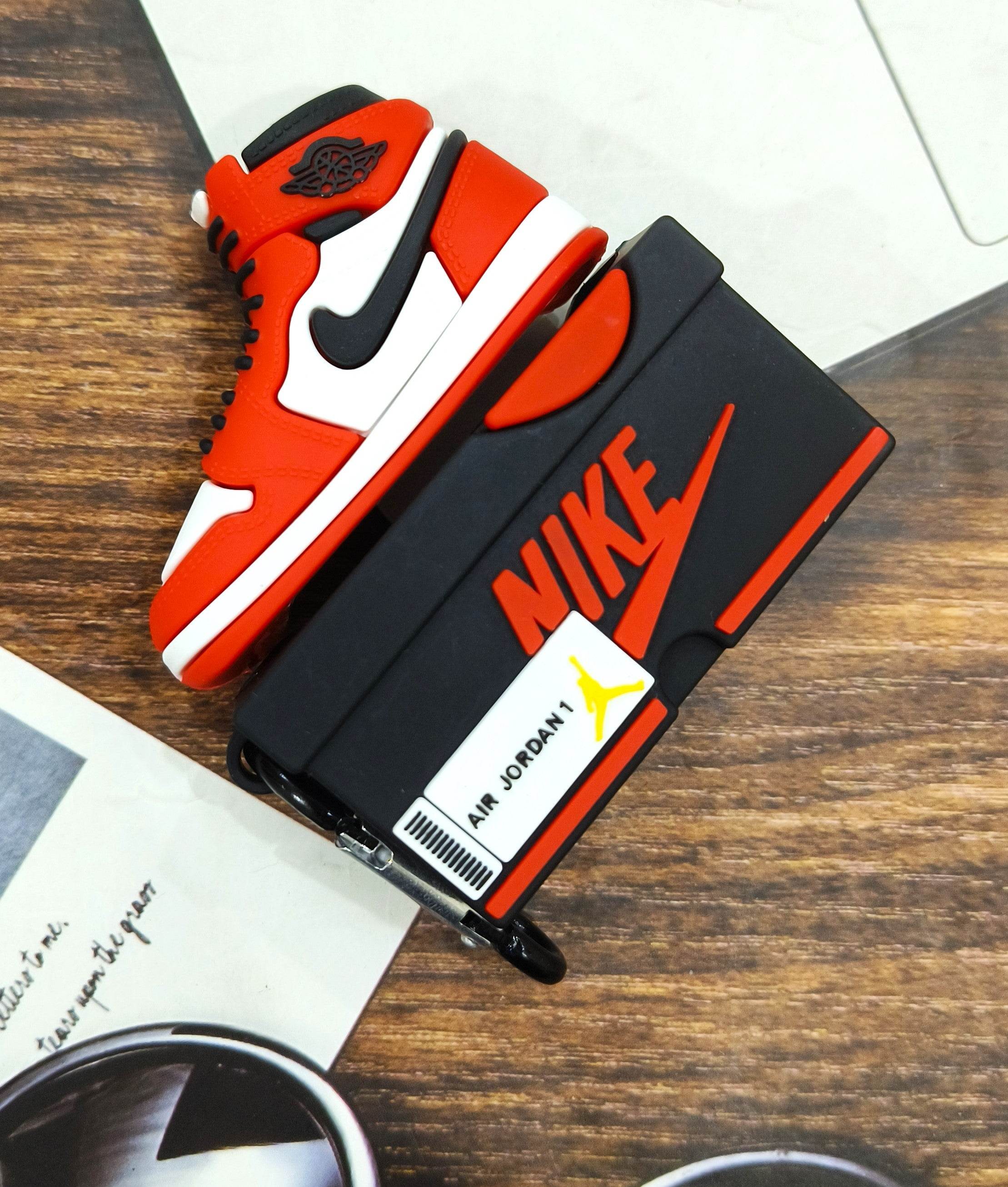 Airpods Pro 2 Sneaker Style Shoe Box Case Cover - Red Black - Guleel