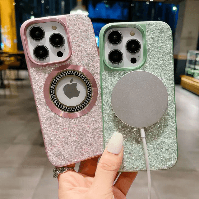 Premium Glitter Diamond Logo Cut Case - Guleel