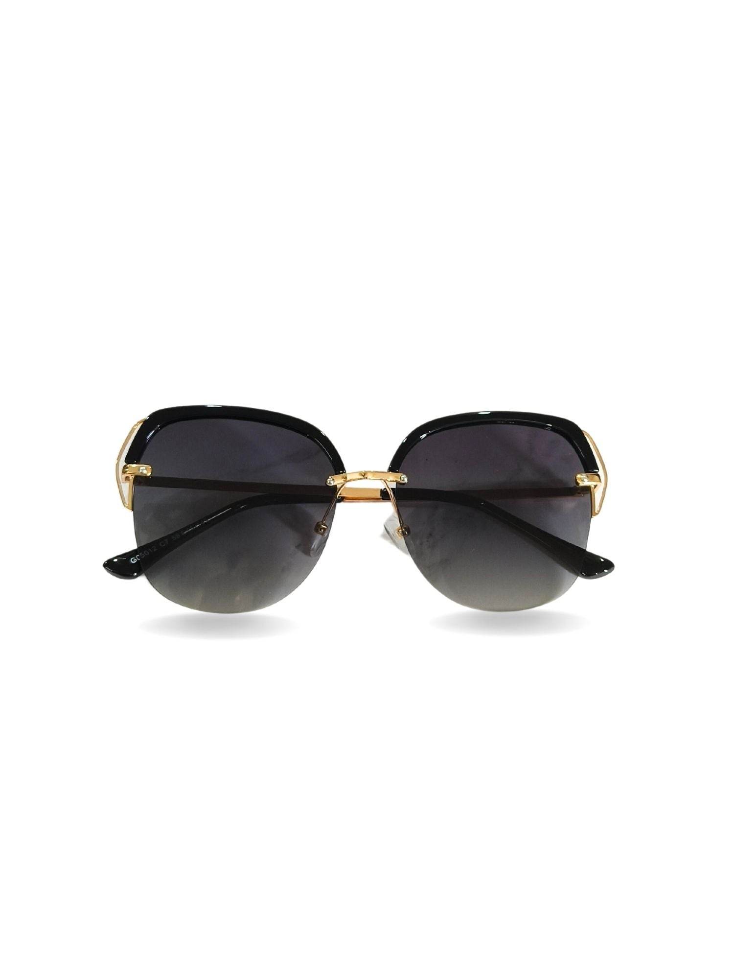 EYEWEAR Unisex Adult Cool Classy Stylish Sunglasses - Black Layered Gold Sleek Design - Guleel