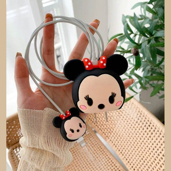 Samsung Cartoon Charger Case Cover for 25W Chargers - Minnie Mouse ( With Wire Cover ) - Guleel