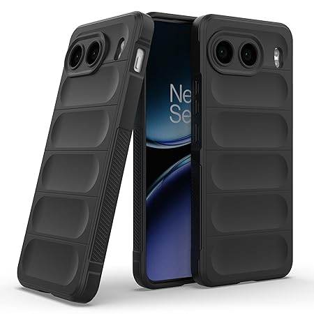 ONEPLUS NORD 4 Liquid Silicon Back Case- Black - Guleel