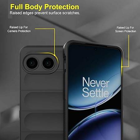 ONEPLUS NORD 4 Liquid Silicon Back Case- Black - Guleel